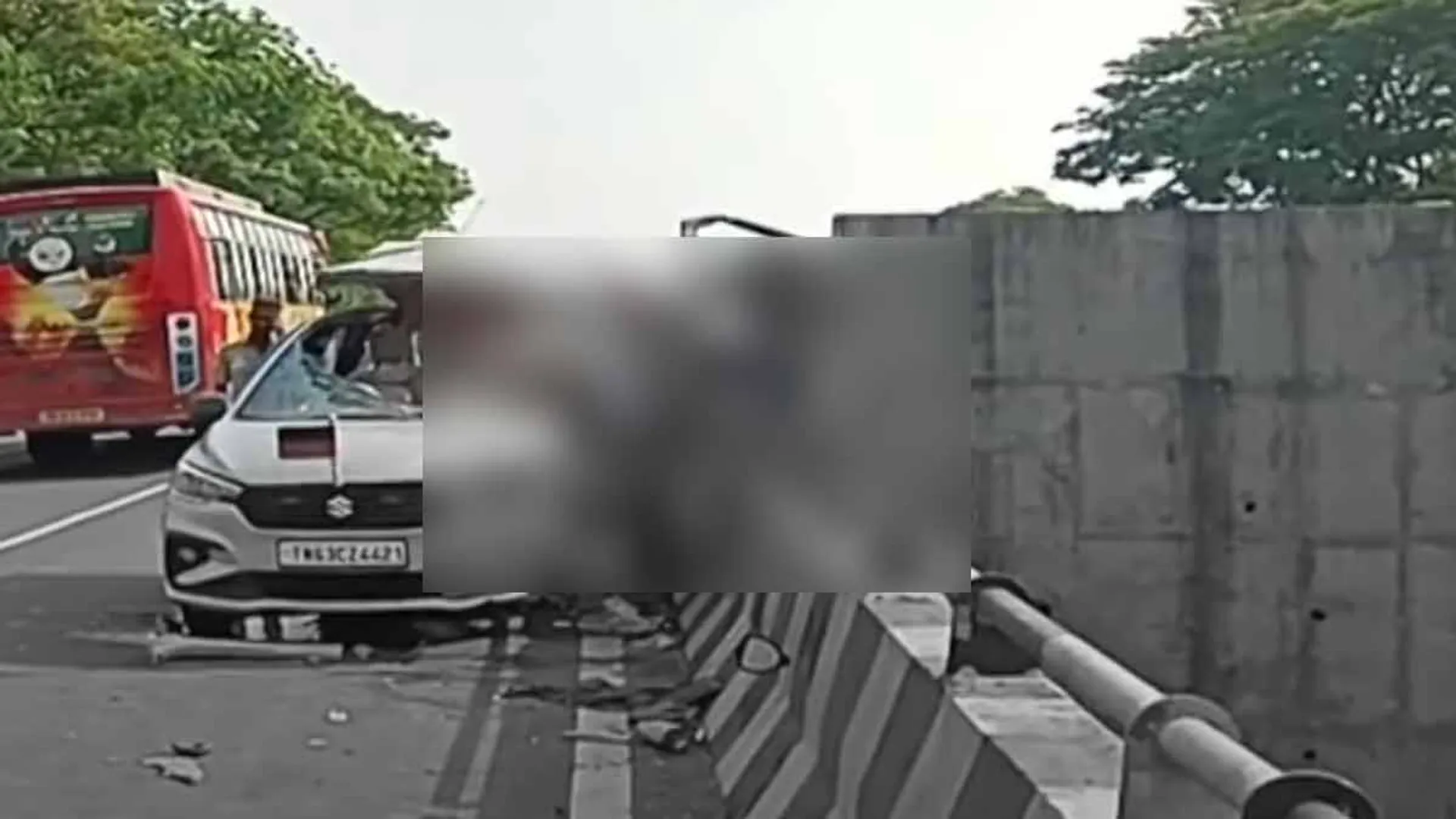 Car carrying DMK executive's family crashes - 10 people seriously injured