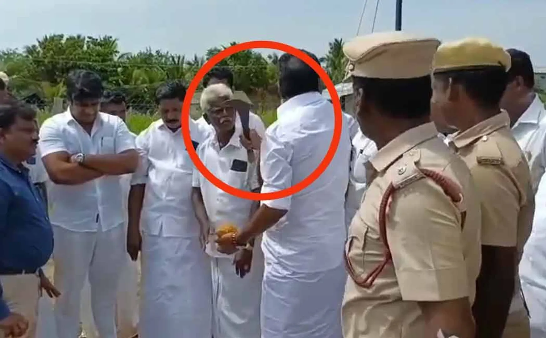 DMK executive who threatened Congress MLA with a sickle earlier 