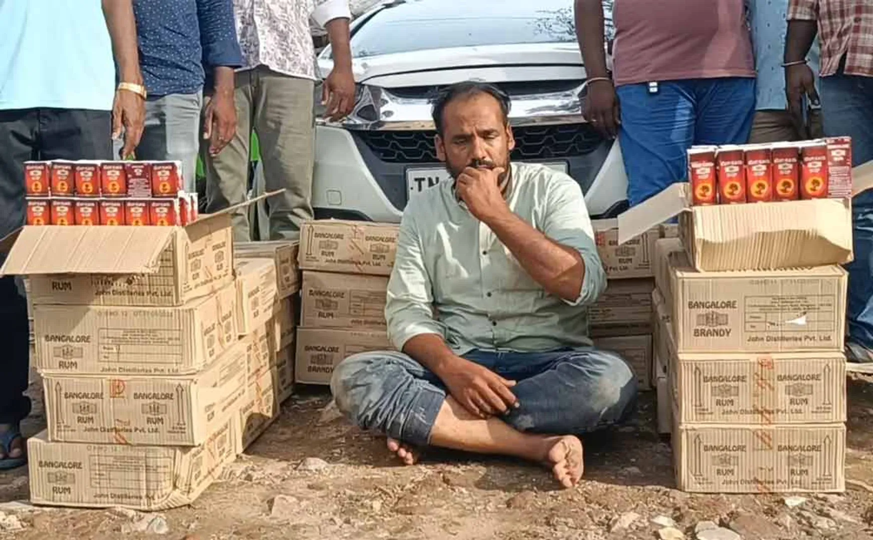 Karnataka liquor bottles seized during police raid