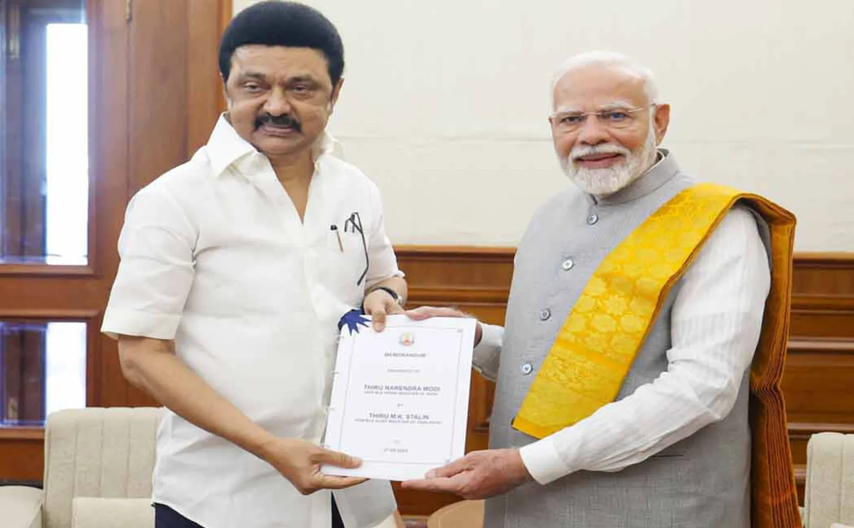 CM MK Stalin meeting with PM Modi