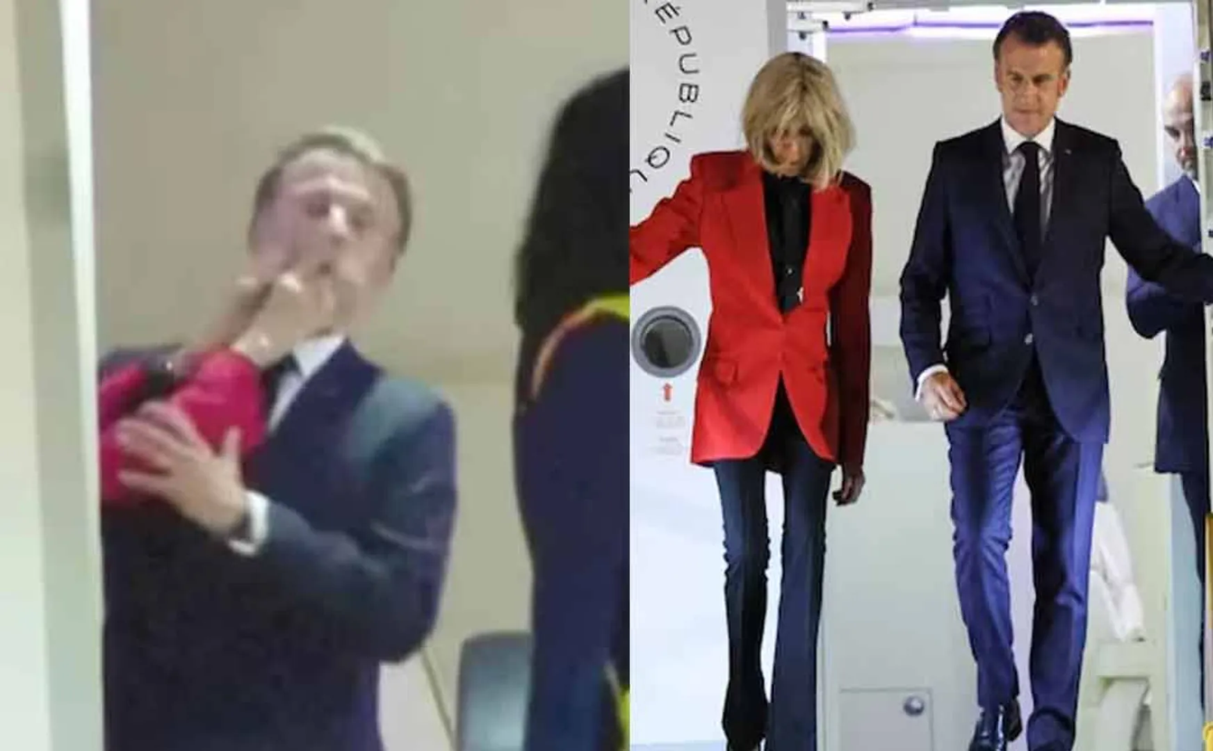 French president smack in the face by his Wife