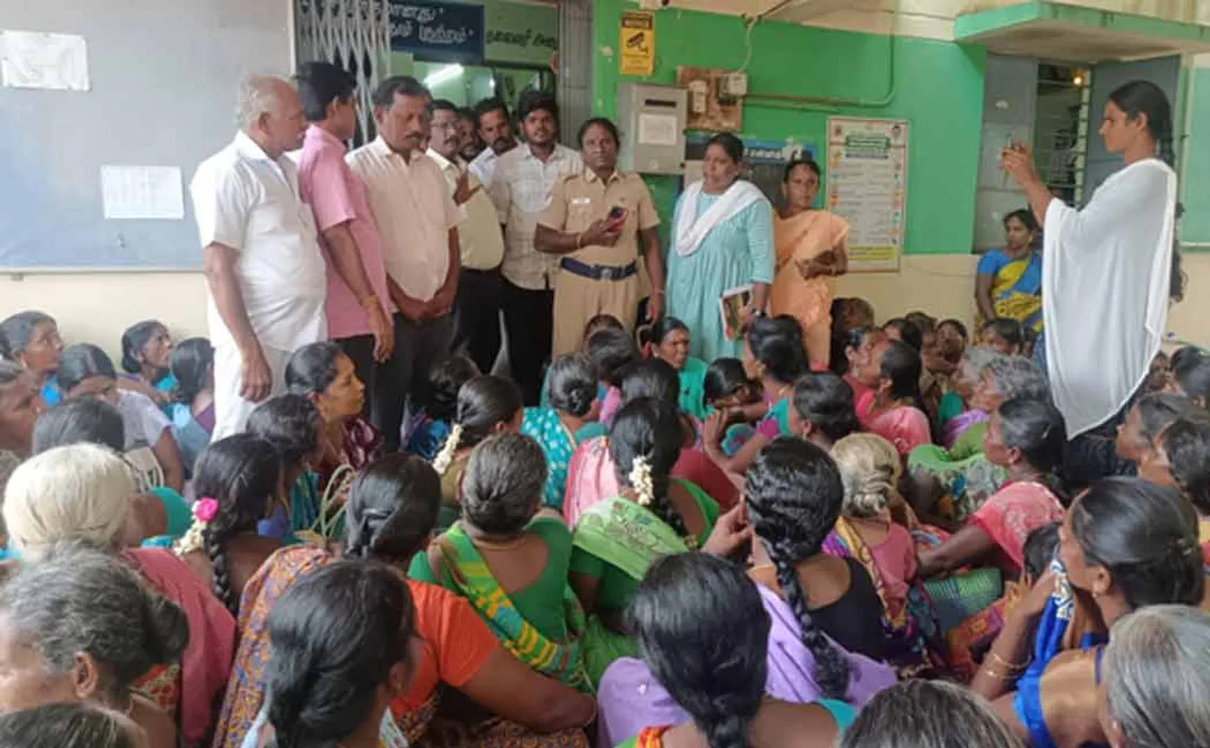 People besieged the panchayat office demanding 100 days of work