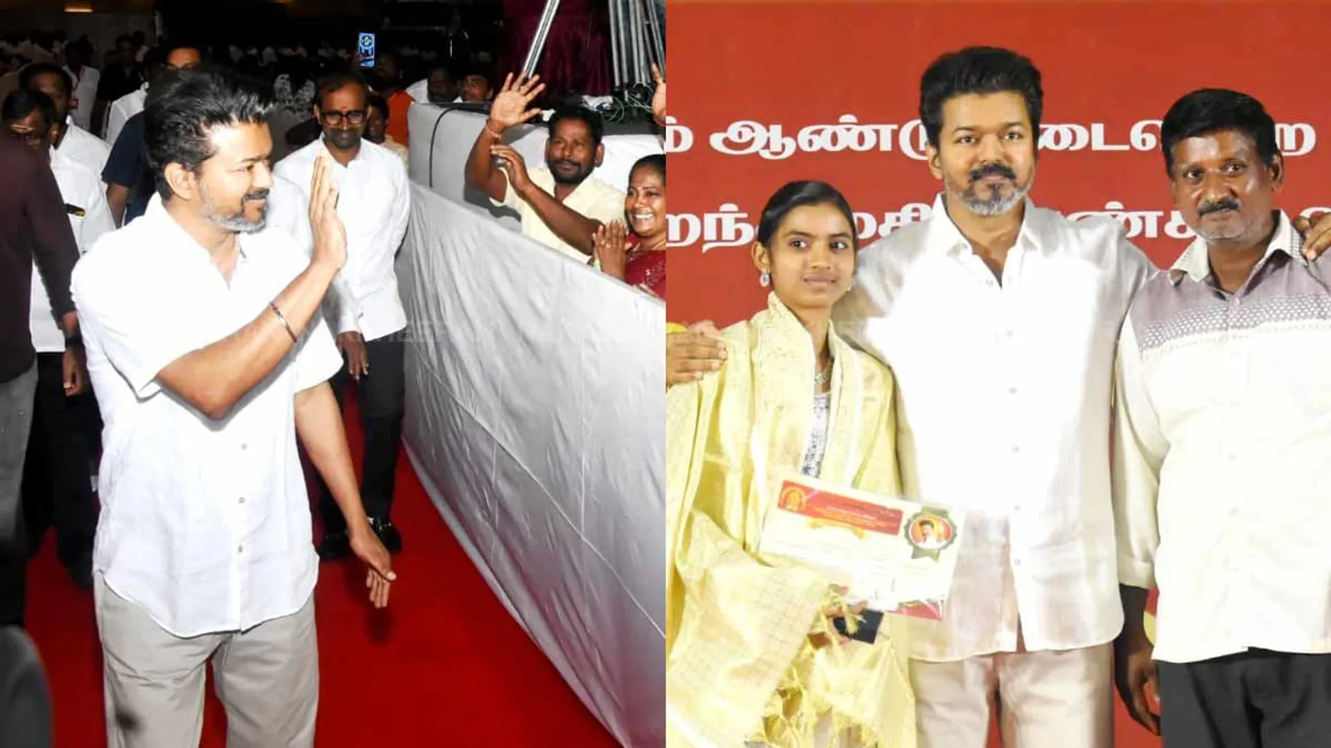 TVK Vijay presenting the Education Award (Pictures)
