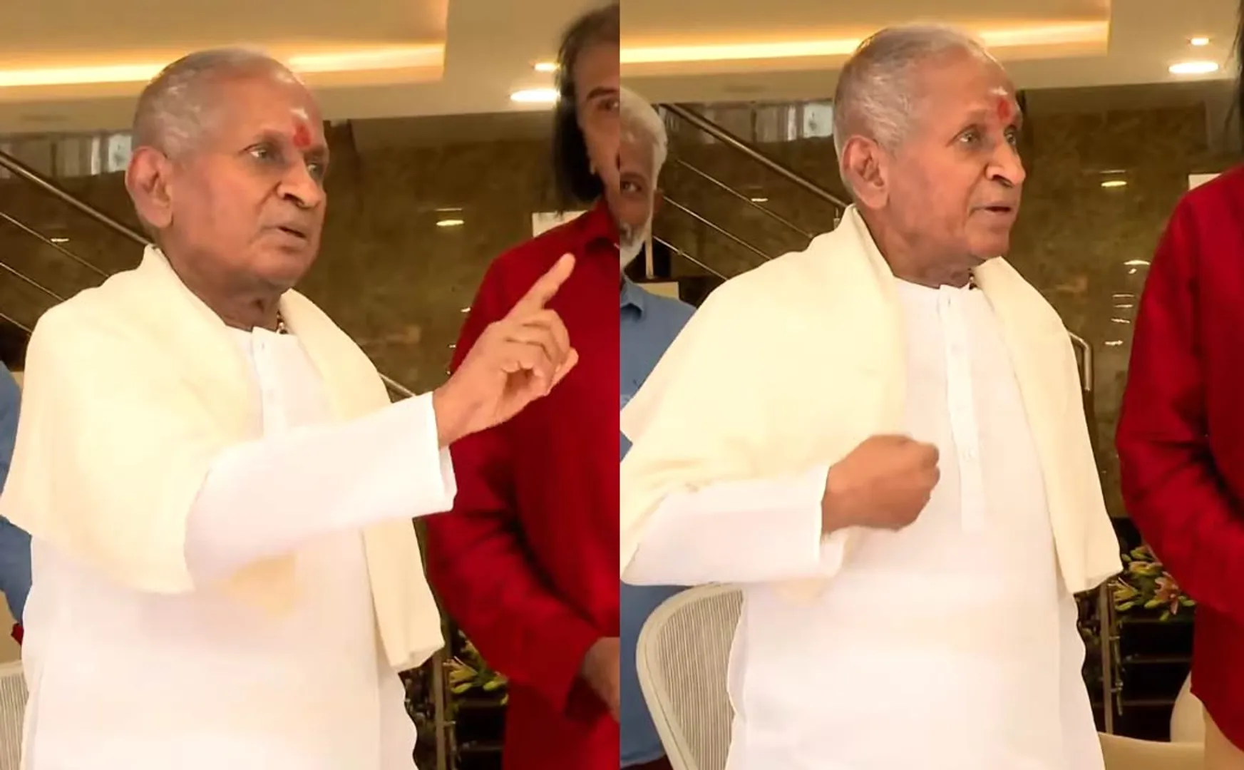 ilaiyaraaja angry at press meet
