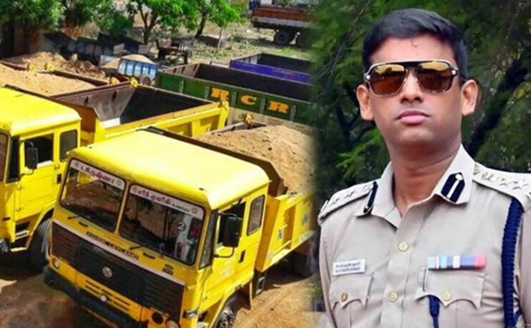  Tiruchi DIG Varunkumar Conducts Early-Morning Raid dmk sand theft lorry