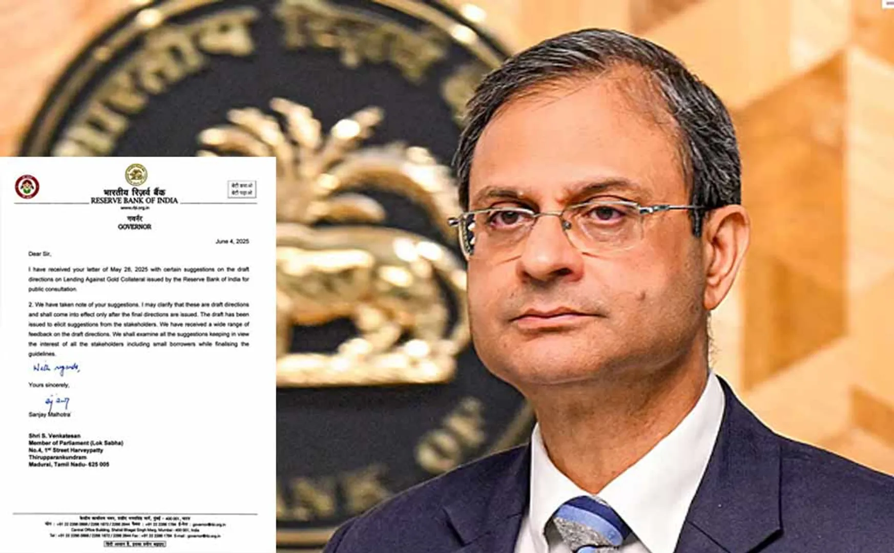 Public suggestions on gold loan restrictions will be considered says RBI  
