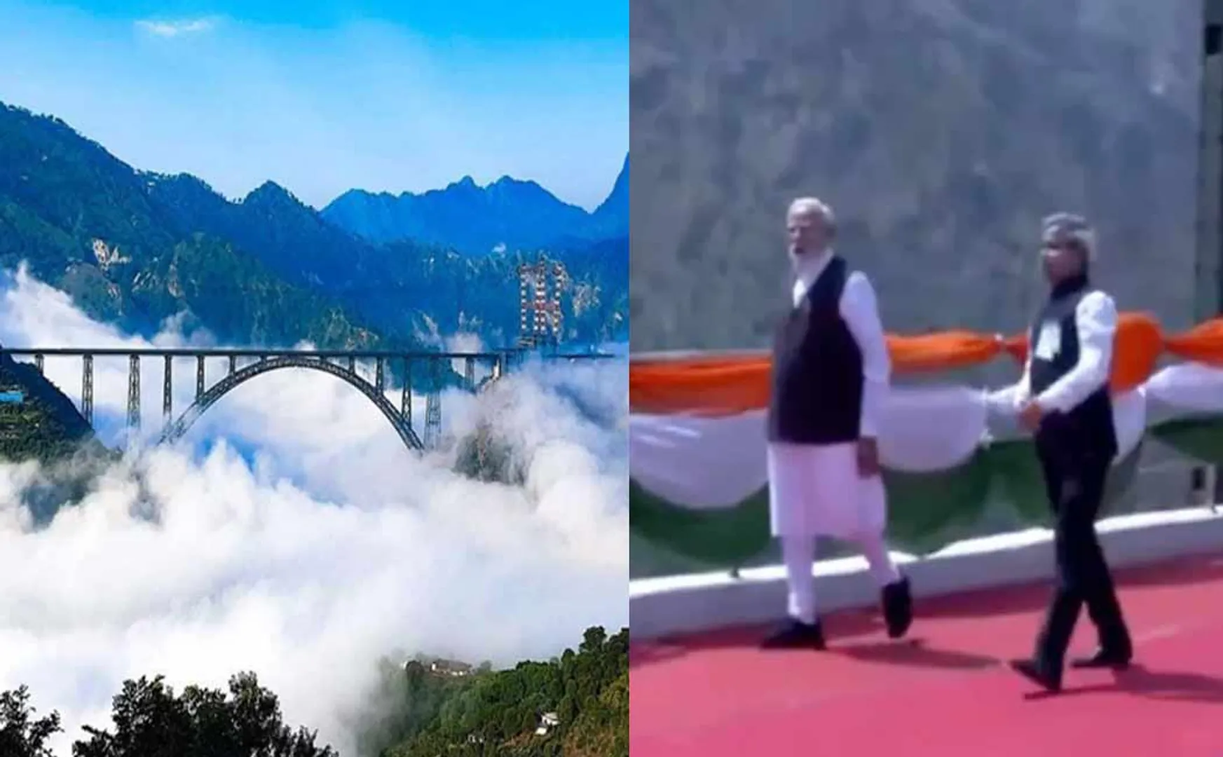World's highest railway chenab bridge inaugurated by PM Modi in jammu kashmir