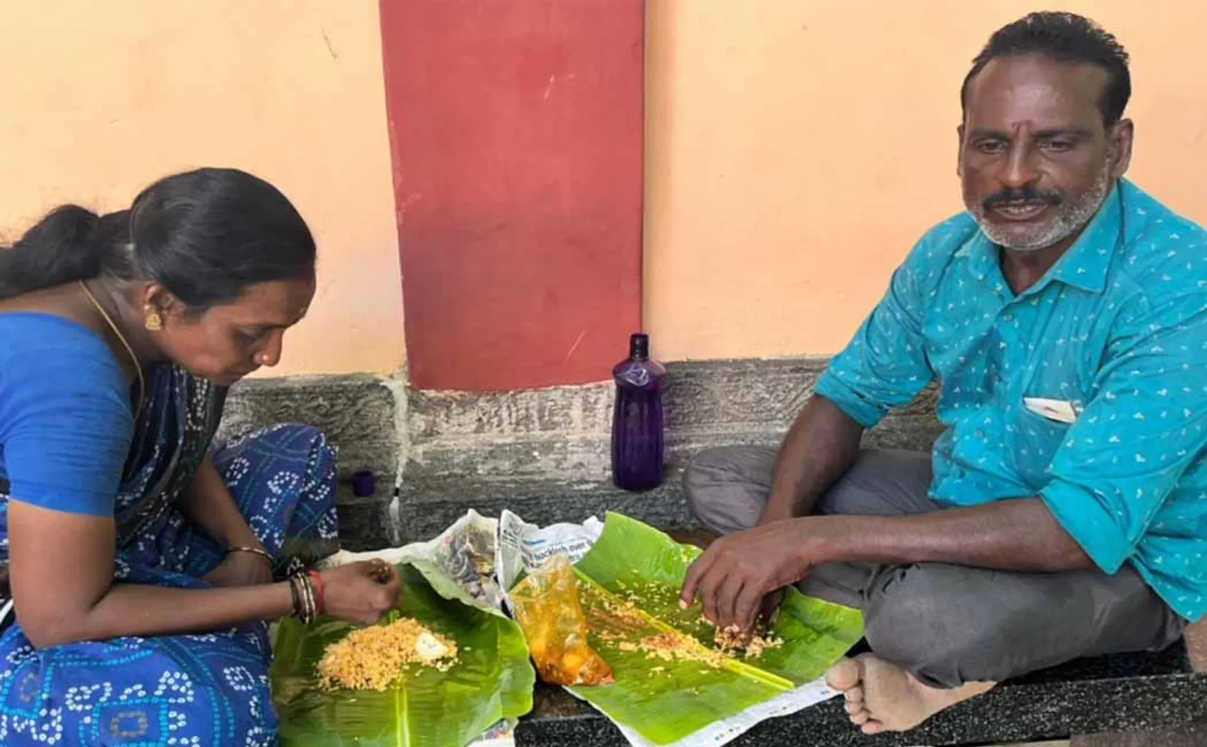 Couple eating biryani inside temple police are actively investigating