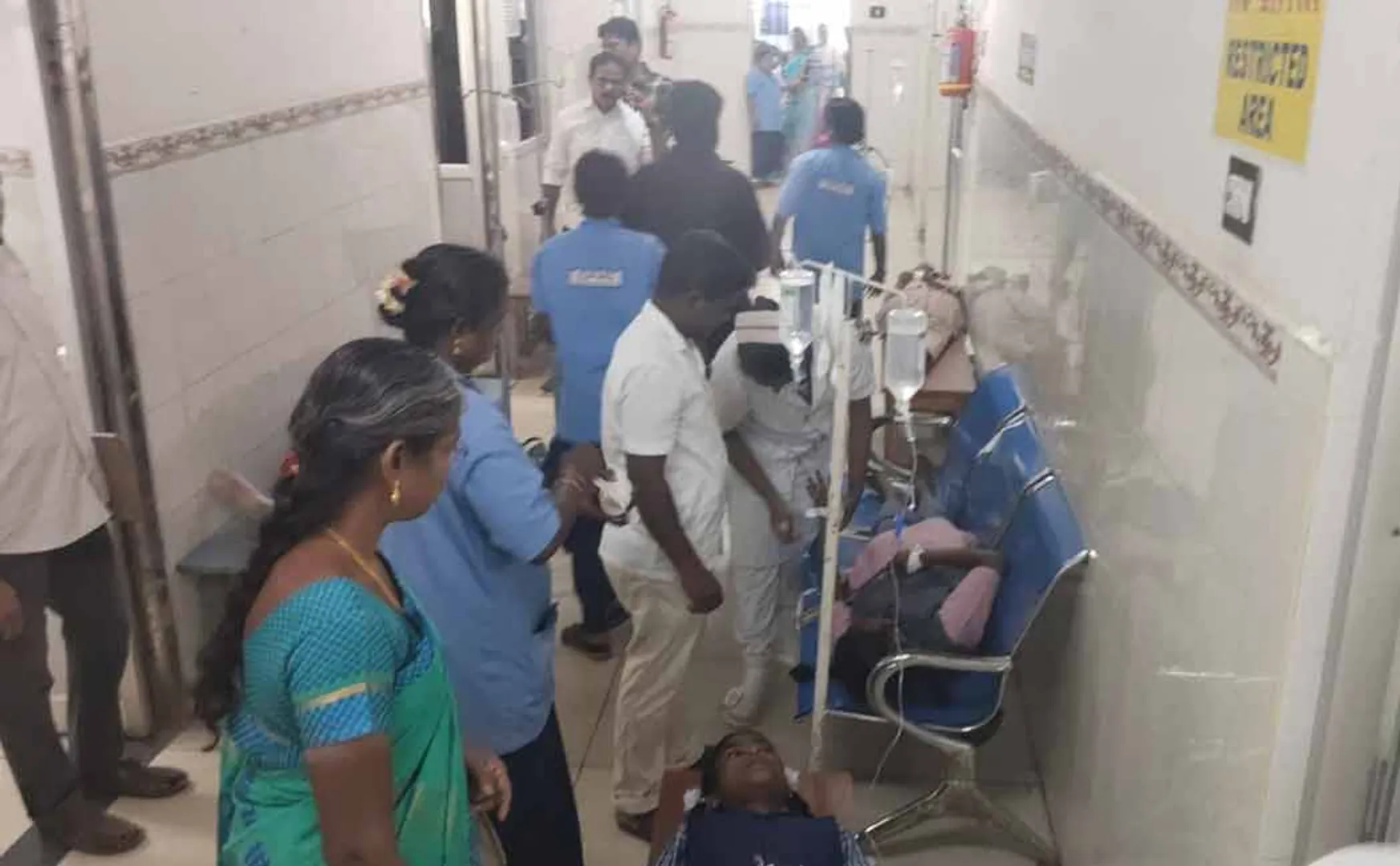 Schoolgirls vomit and faint after eating food at a government hostel 