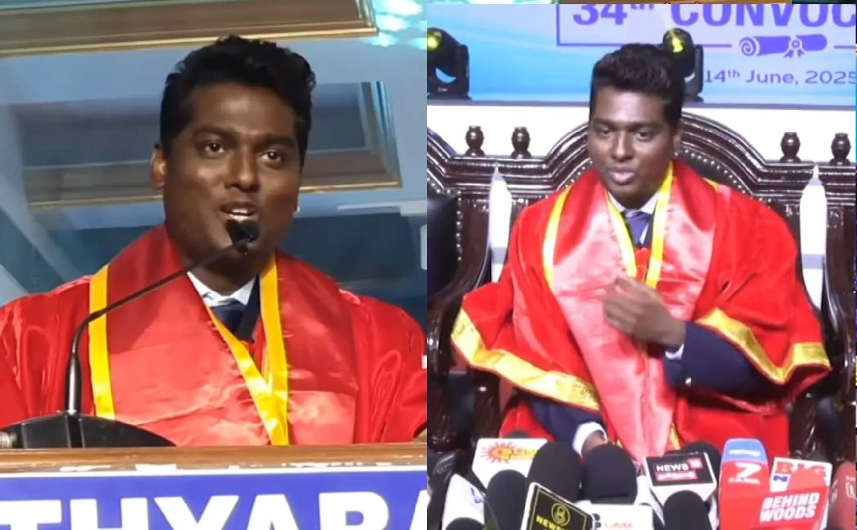 atlee press meet after his receiving honorary doctorate