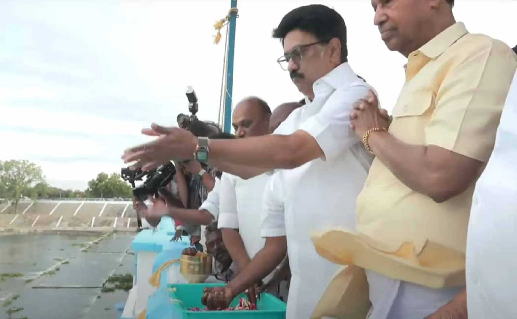 CM MK Stalin participates Opening of water from Kallanai for irrigation