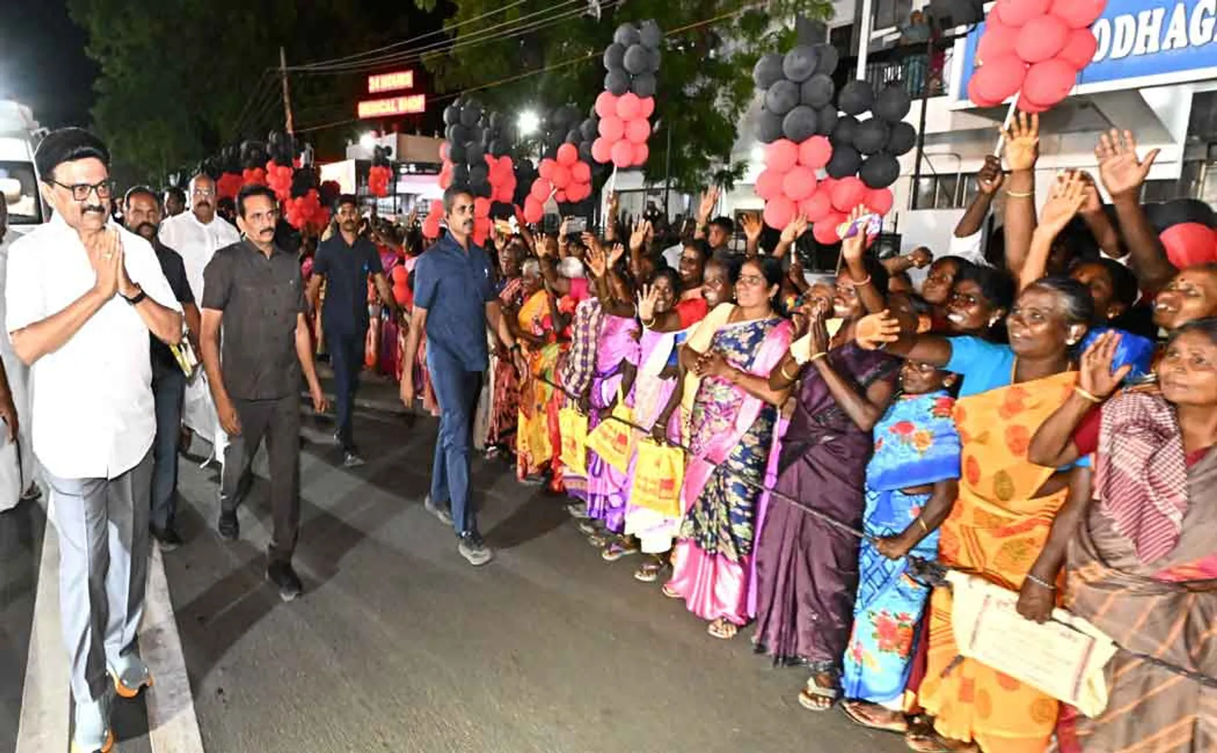 CM MK Stalin  road show in Thanjavur