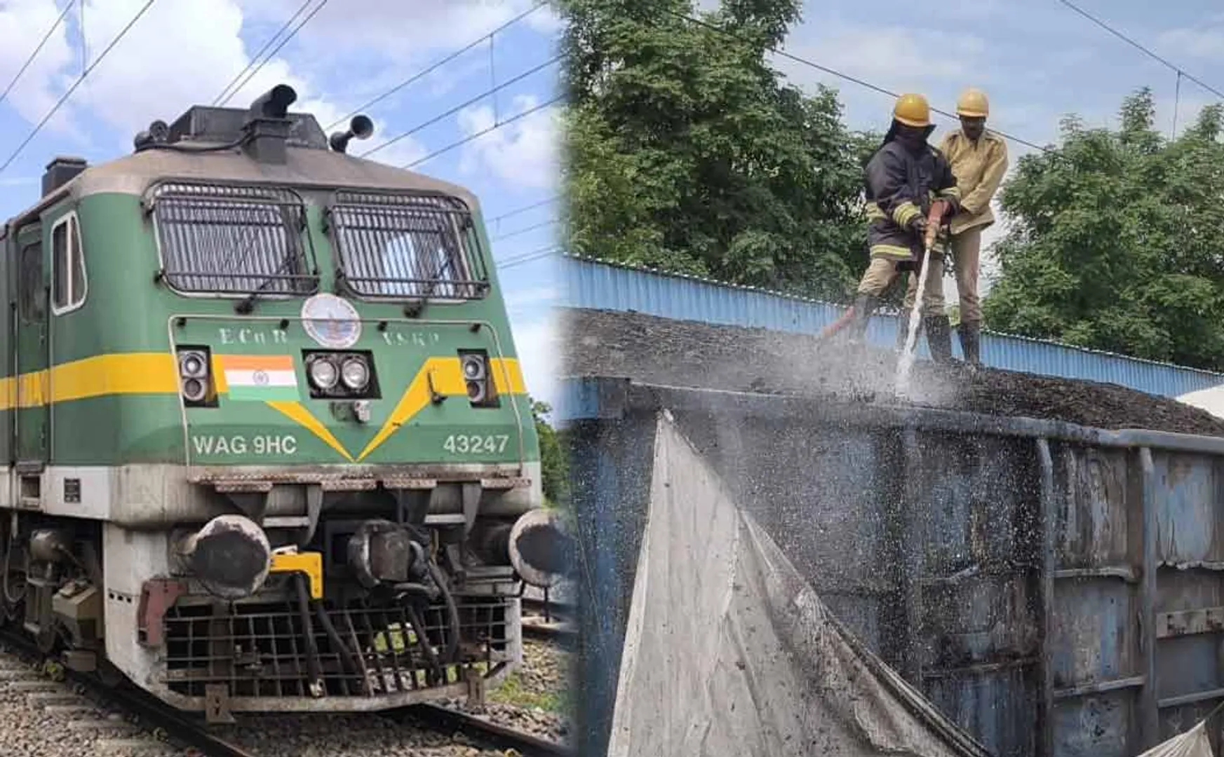 Fire breaks out in train carriage carrying coal