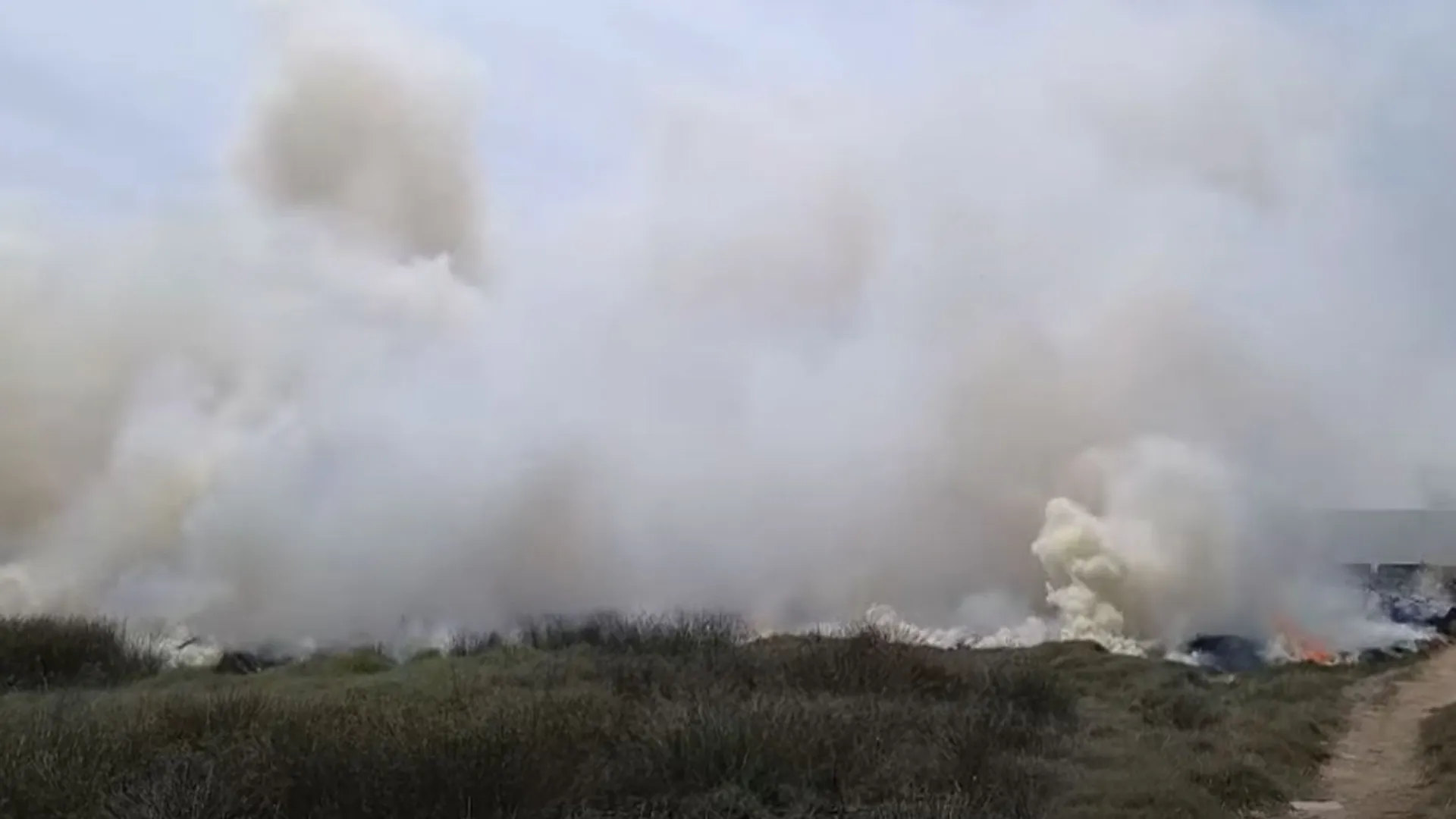 Fire near airport causes panic in Madurai