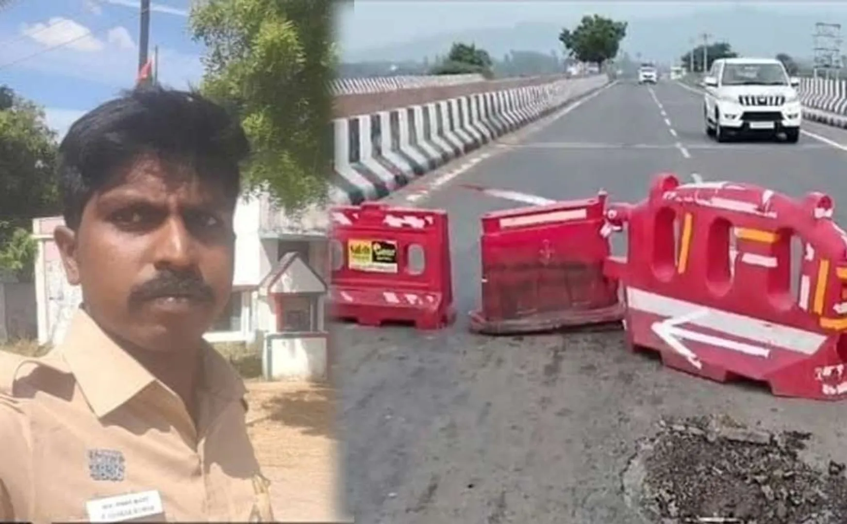 police falls from bridge while rescuing person involved accident passed away