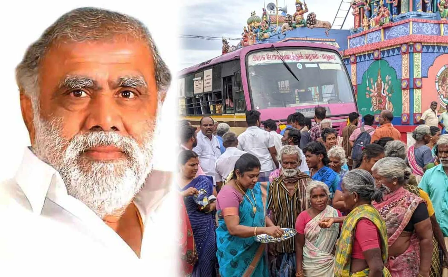 Minister I. Periyasamy provided bus facilities to villages