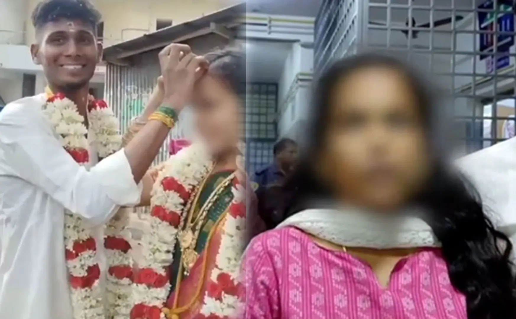 woman who got married for love by cutting her mangalyam near karur