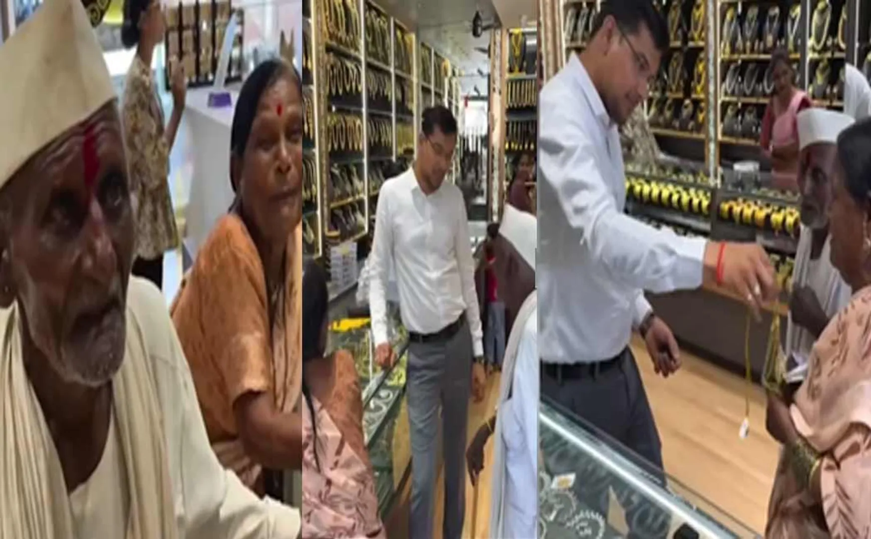 The owner's gifted A 93-year-old man came to buy  thali his wife maharashtra