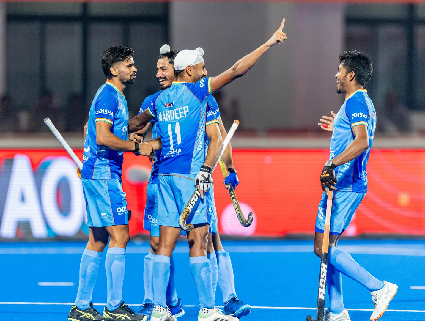 Mandeep celebrates