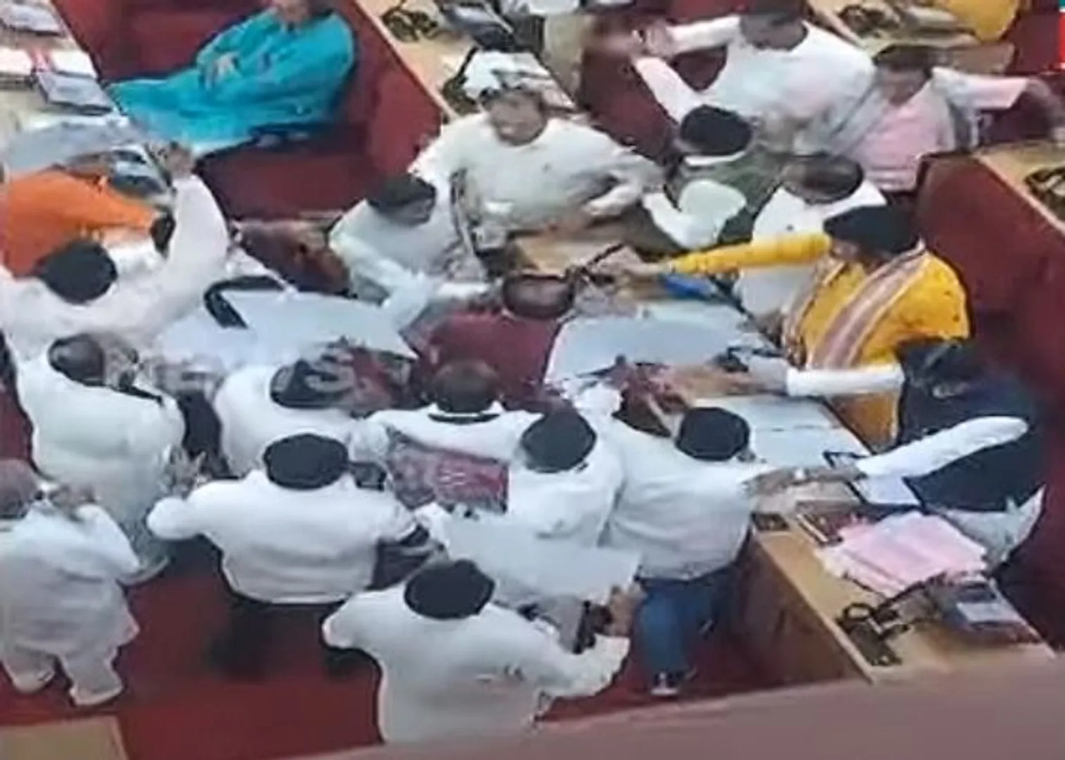 scuffle in assembly