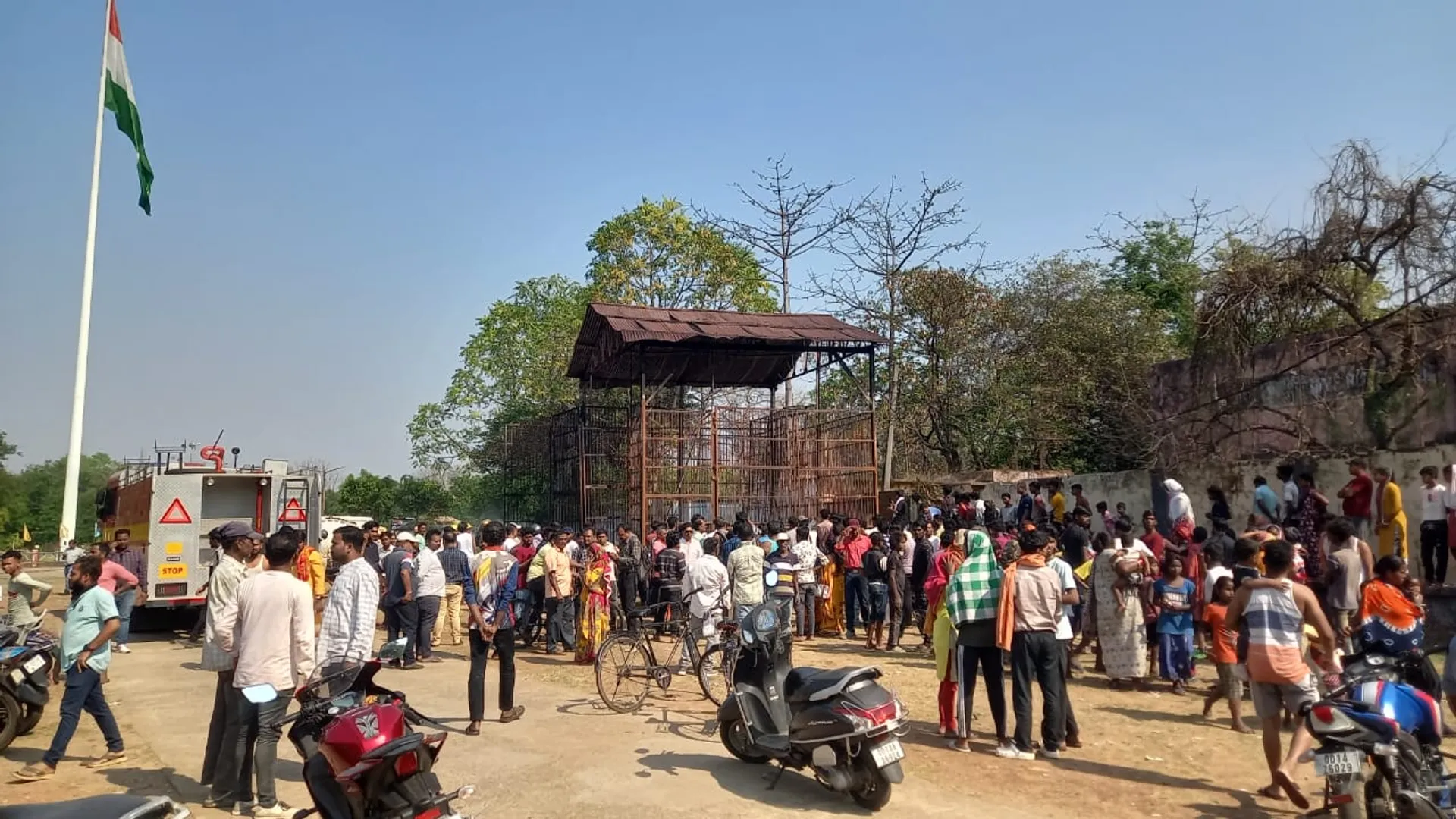 fire mishap at Rourkela puja pandal