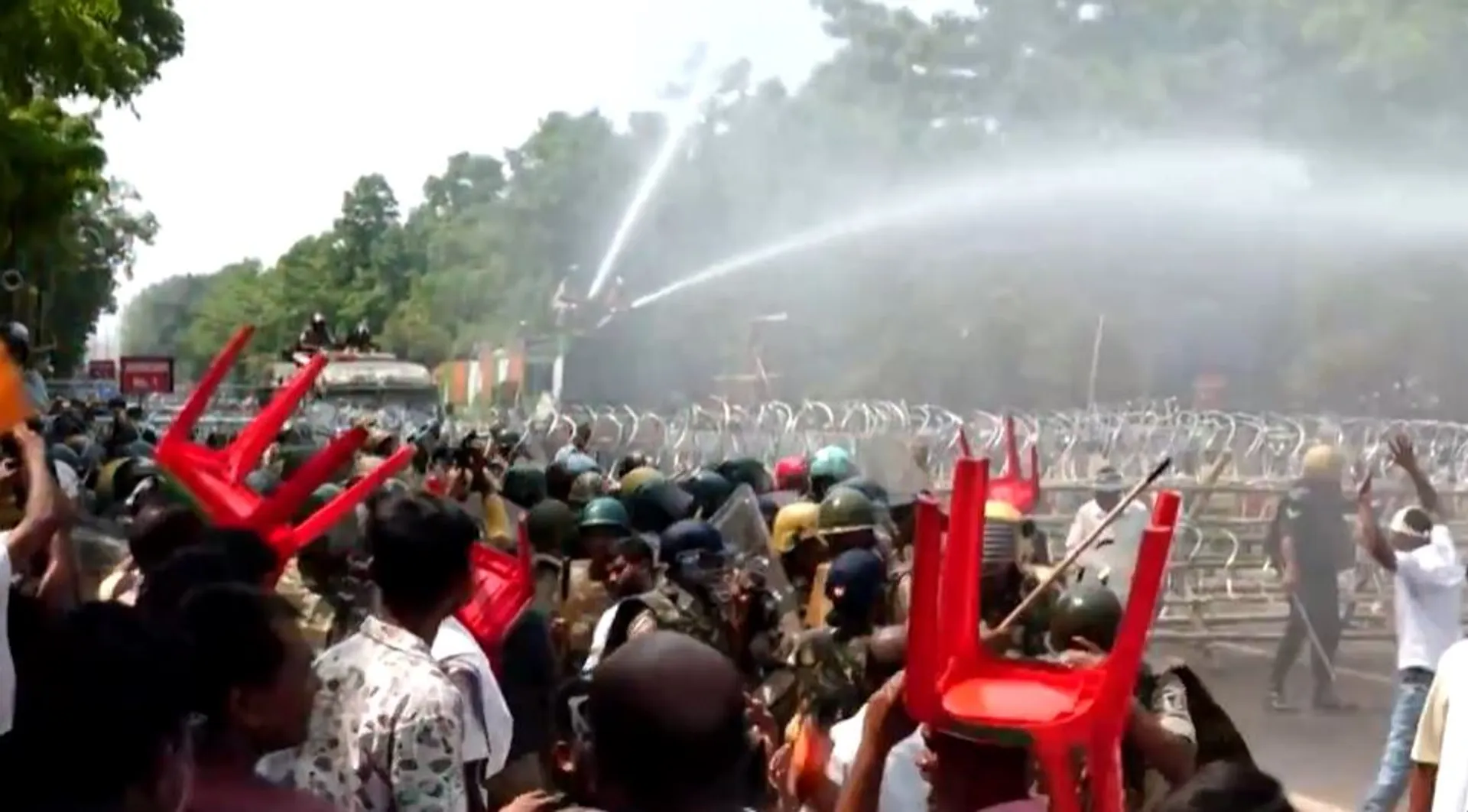 tension during protest