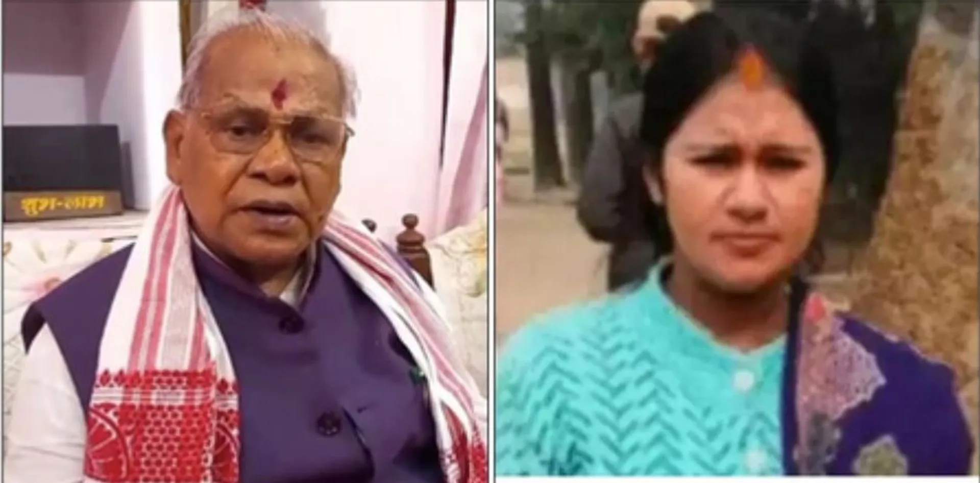 Jitan ram manjhi and granddaughter