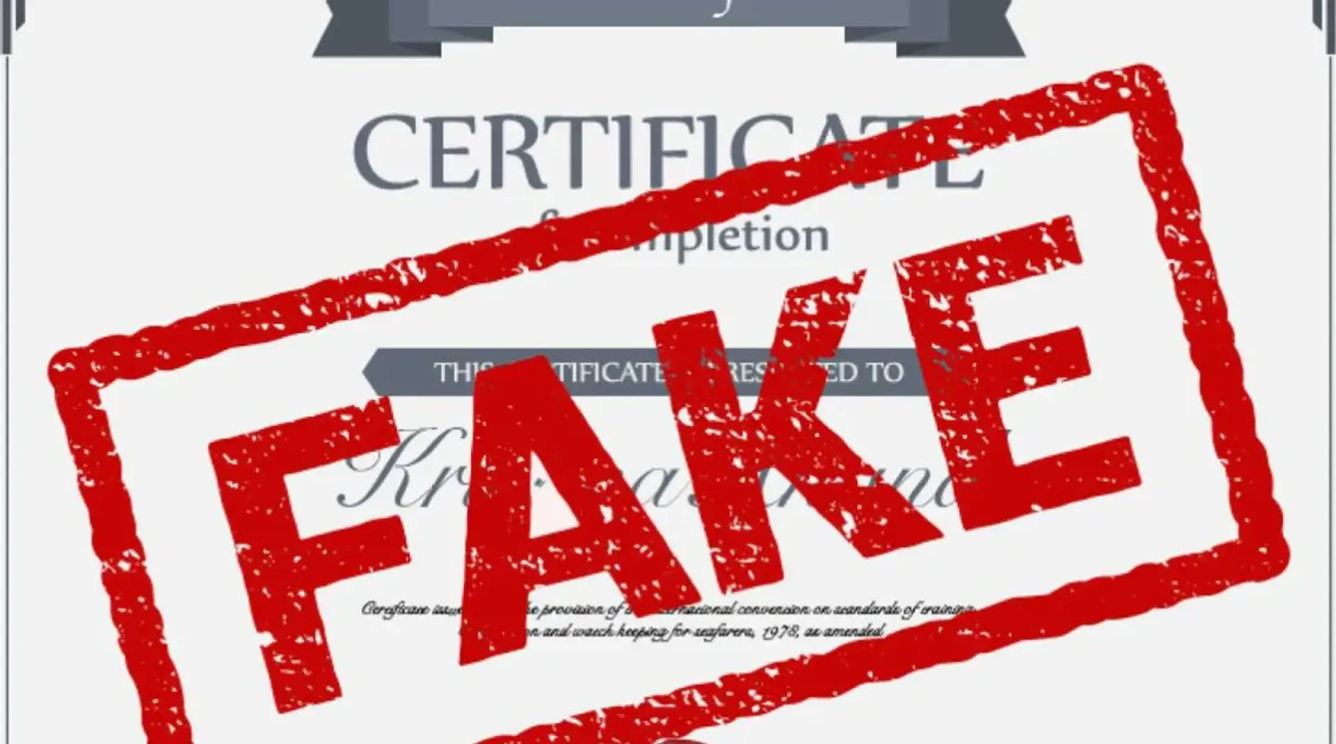 Fake cert