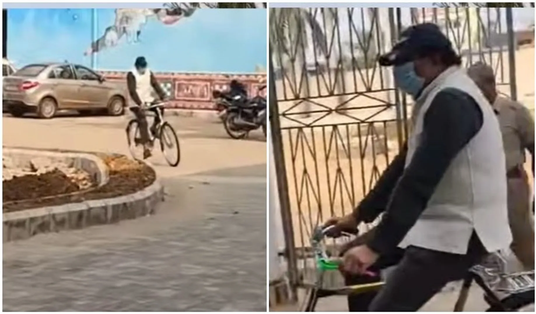 Bhadrak Collector riding bicycle