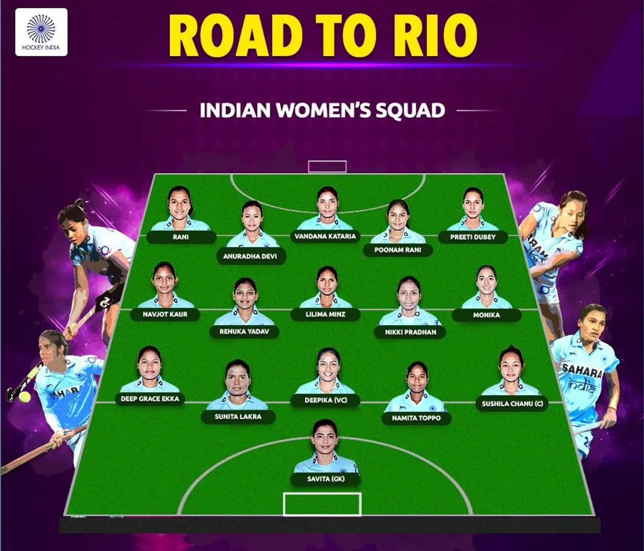 Four Odisha players in Indian women’s hockey squad for Rio