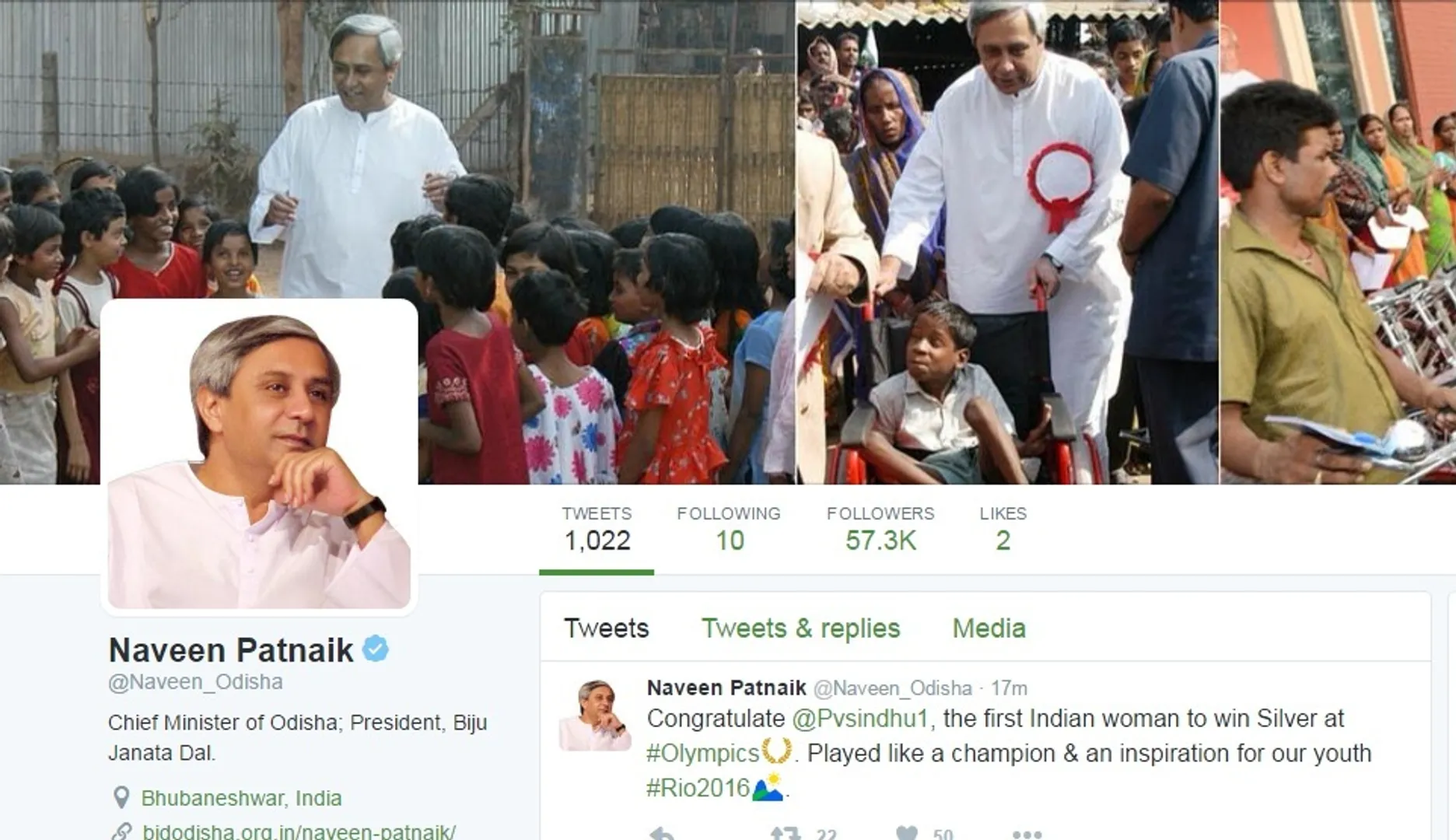 Odisha CM’s Twitter goof-up on Sindhu
