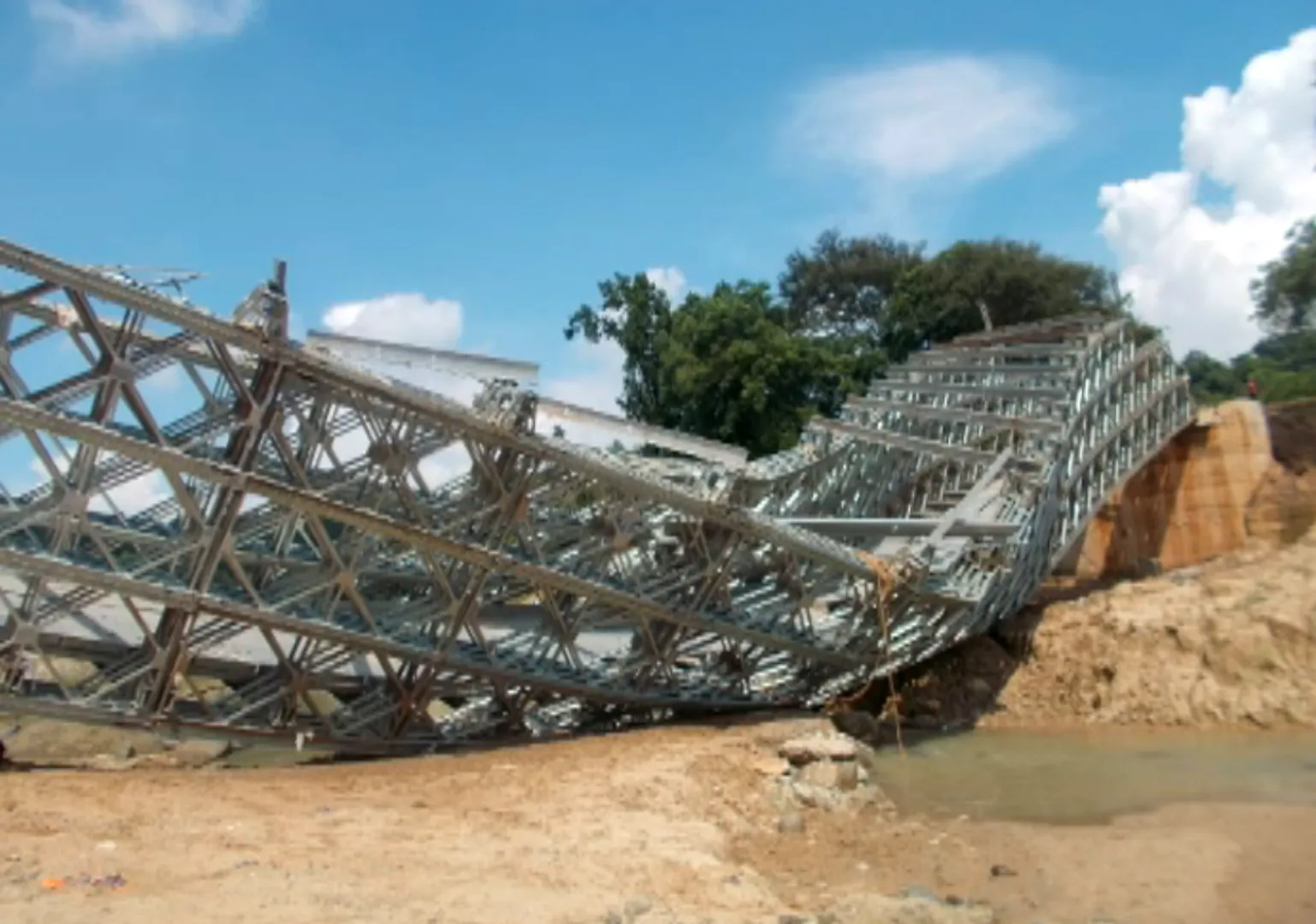 Under construction bailey bridge collapses in Odisha