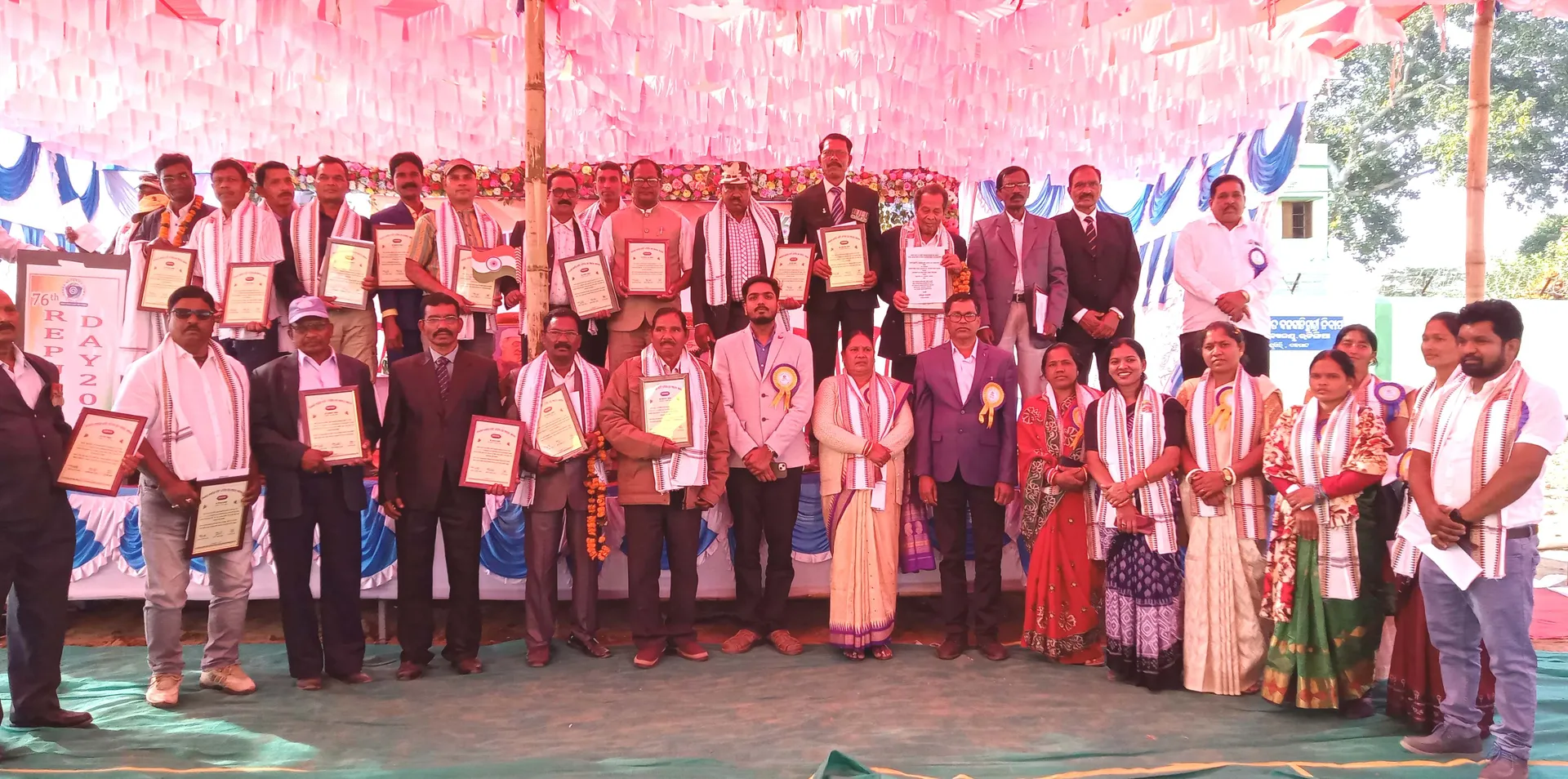 49 retired soldiers felicitated on Republic Day in Ratinga