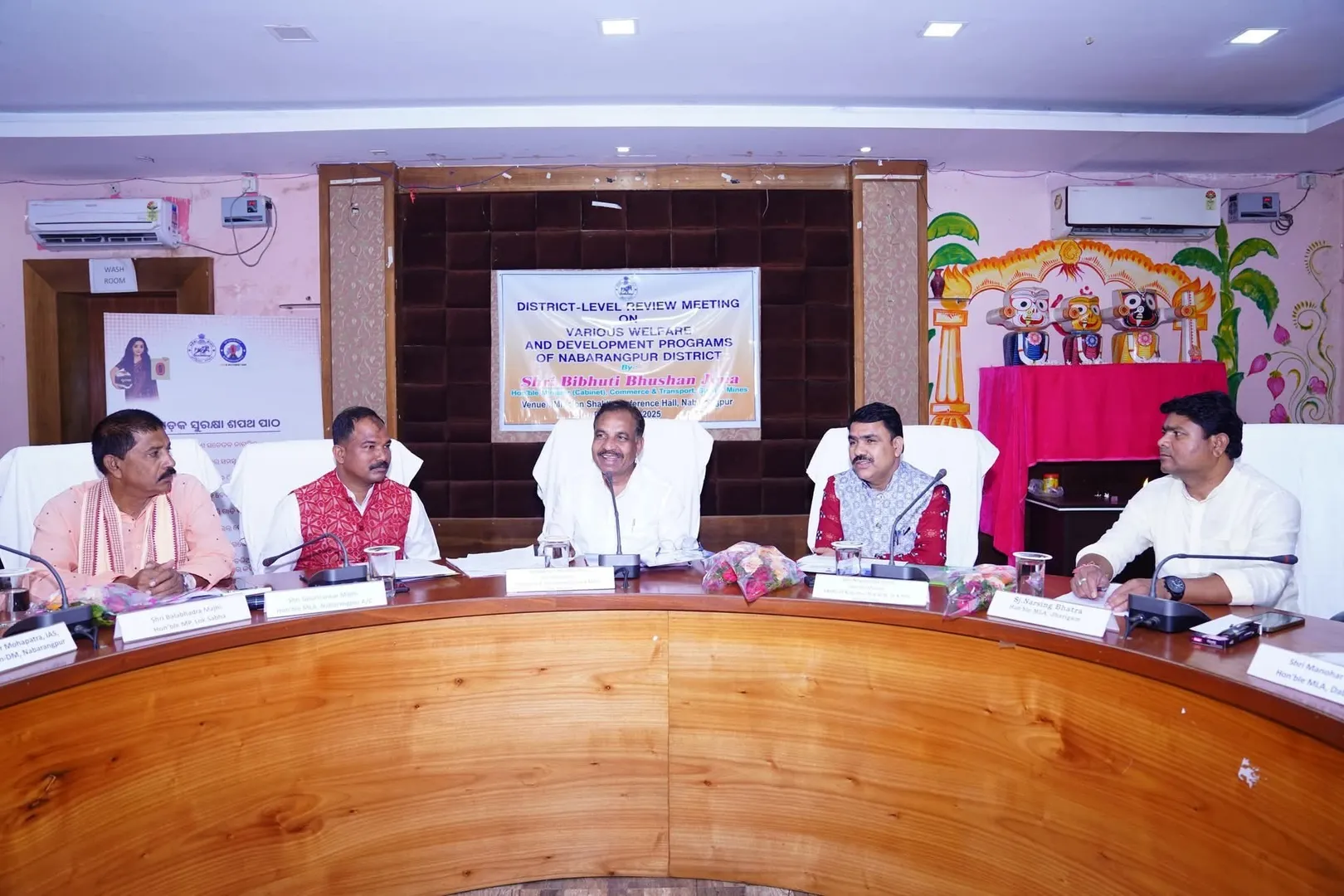 Transport minister reviewing on Skill fare in Nabarangpur.
