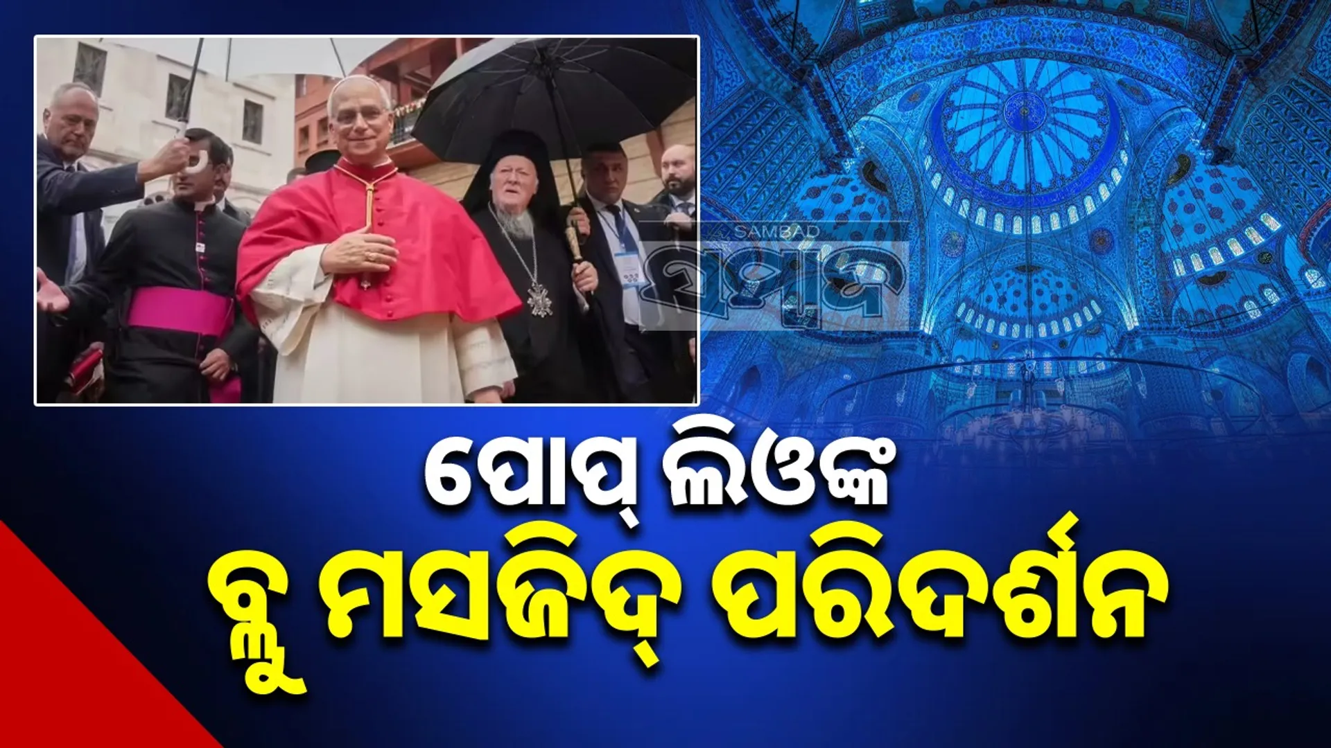 Pope Leo took off his shoes, bowed his head, but did not offer a prayer at the Blue Mosque