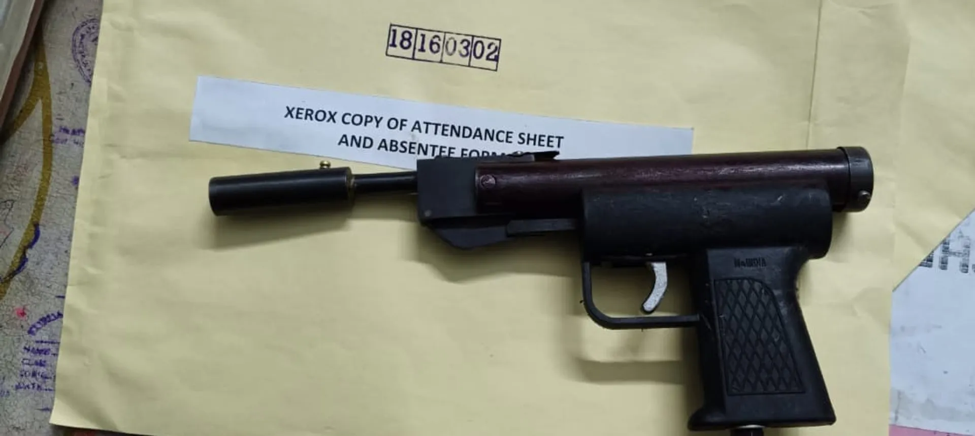 gun seized from student