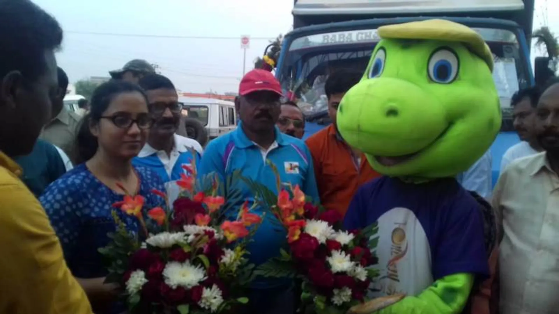 ବାରିପଦାରେ ‘ହକି ବିଶ୍ୱକପ୍‌’ର ମାସ୍କର୍ଟ ‘ଓଲି’କୁ ସ୍ୱାଗତ।