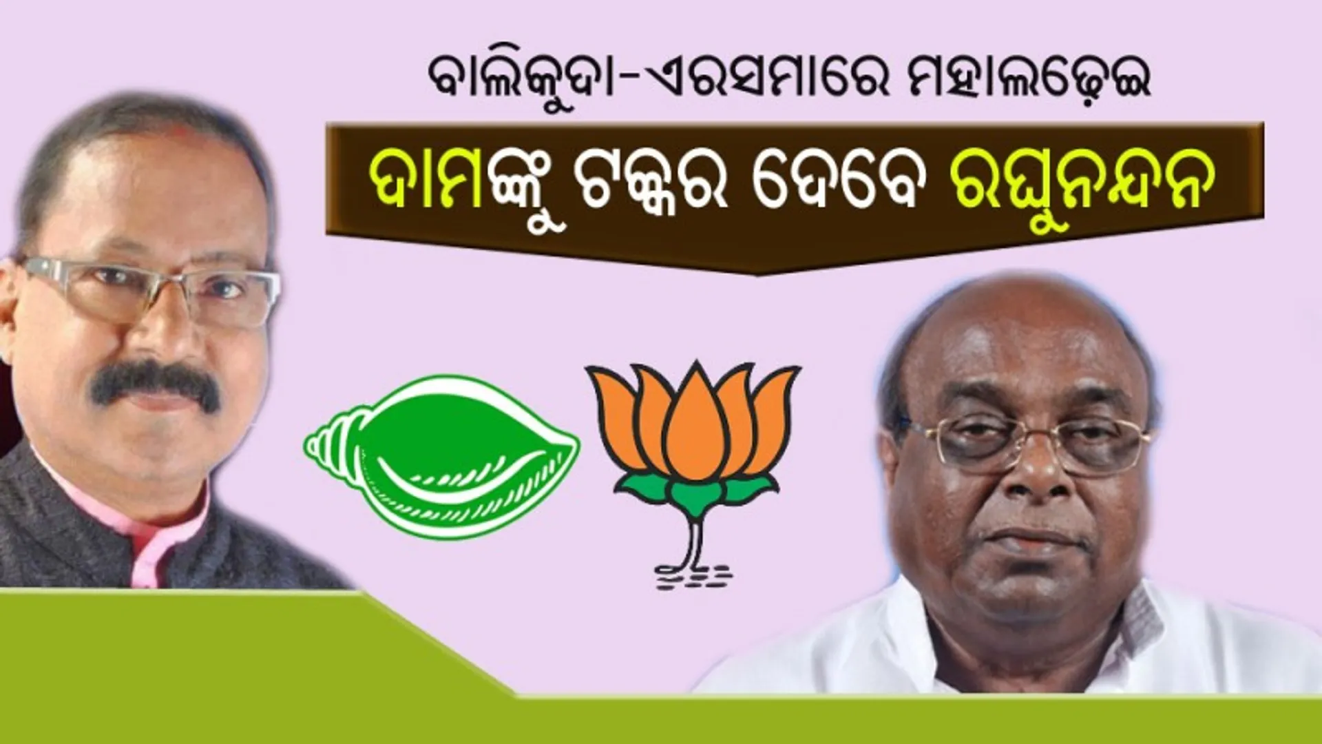 ବାଲିକୁଦା-ଏରସମା ପାଇଁ ବିଜେଡି ଖୋଲିଲା କାର୍ଡ଼ : ବିଜେପି ପ୍ରାର୍ଥୀ ଦାମ ରାଉତଙ୍କୁ ଟକ୍କର ଦେବାକୁ ରଘୁନନ୍ଦନ ଦାସଙ୍କୁ ପ୍ରାର୍ଥୀ କଲା ବିଜେଡି