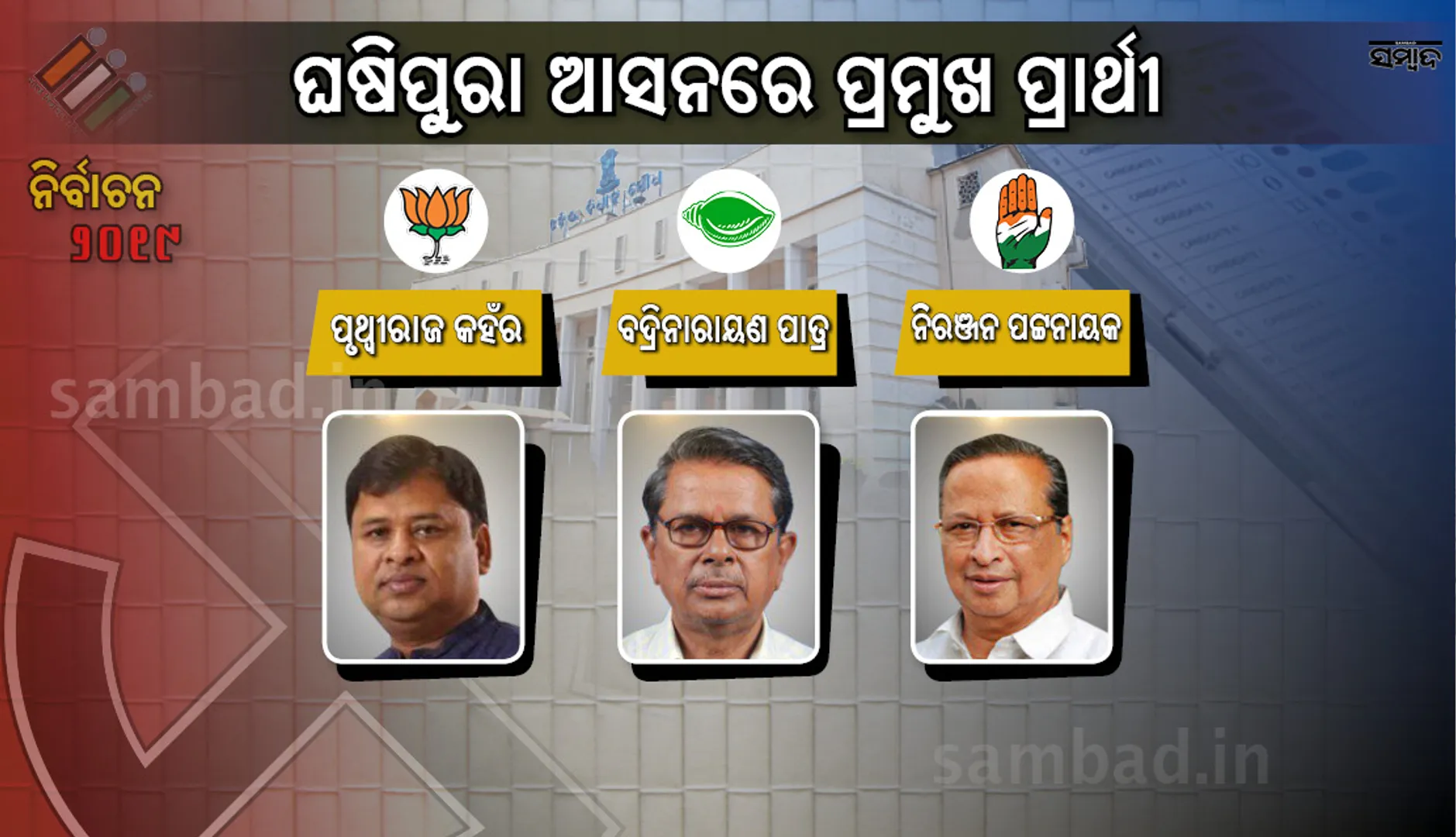 ୫ମ ଥର ବିଜୟୀ ହେଲେ ବଦ୍ରୀ ପାତ୍ର, ୩୨ ହଜାର ଭୋଟ୍‌ରେ ହାରିଲେ ନିରଂଜନ ପଟ୍ଟନାୟକ
