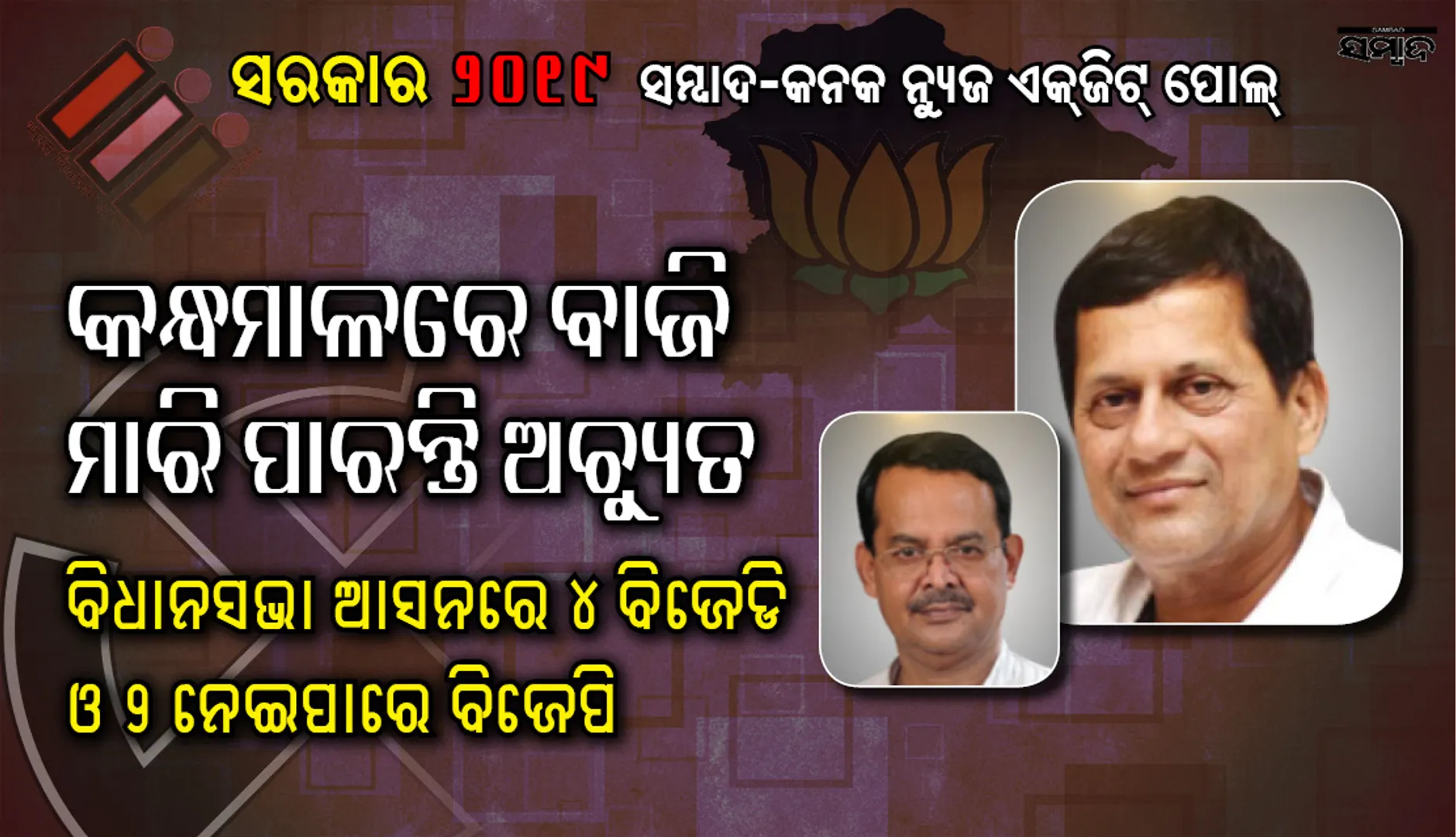 କନ୍ଧମାଳରେ ଅଚ୍ୟୁତଙ୍କ ହୋଇପାରେ ବିଜୟ, ବିଧାନସଭାରେ ବିଜେଡି ଖାତାକୁ ୪ ଆସନ, ବିଜେପିକୁ ୨