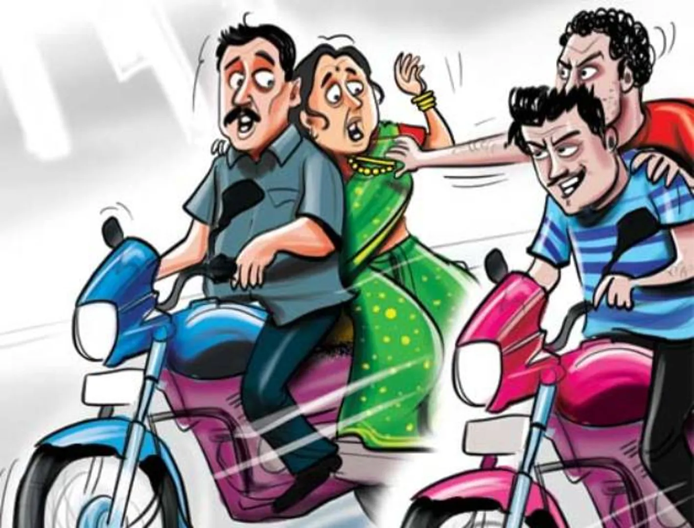 ଭ୍ୟାନିଟି ଝାମ୍ପିନେବା ଉଦ୍ୟମ ବିଫଳ, ବାଇକ୍‌ରୁ ପଡ଼ି ଦମ୍ପତି ଗୁରୁତର