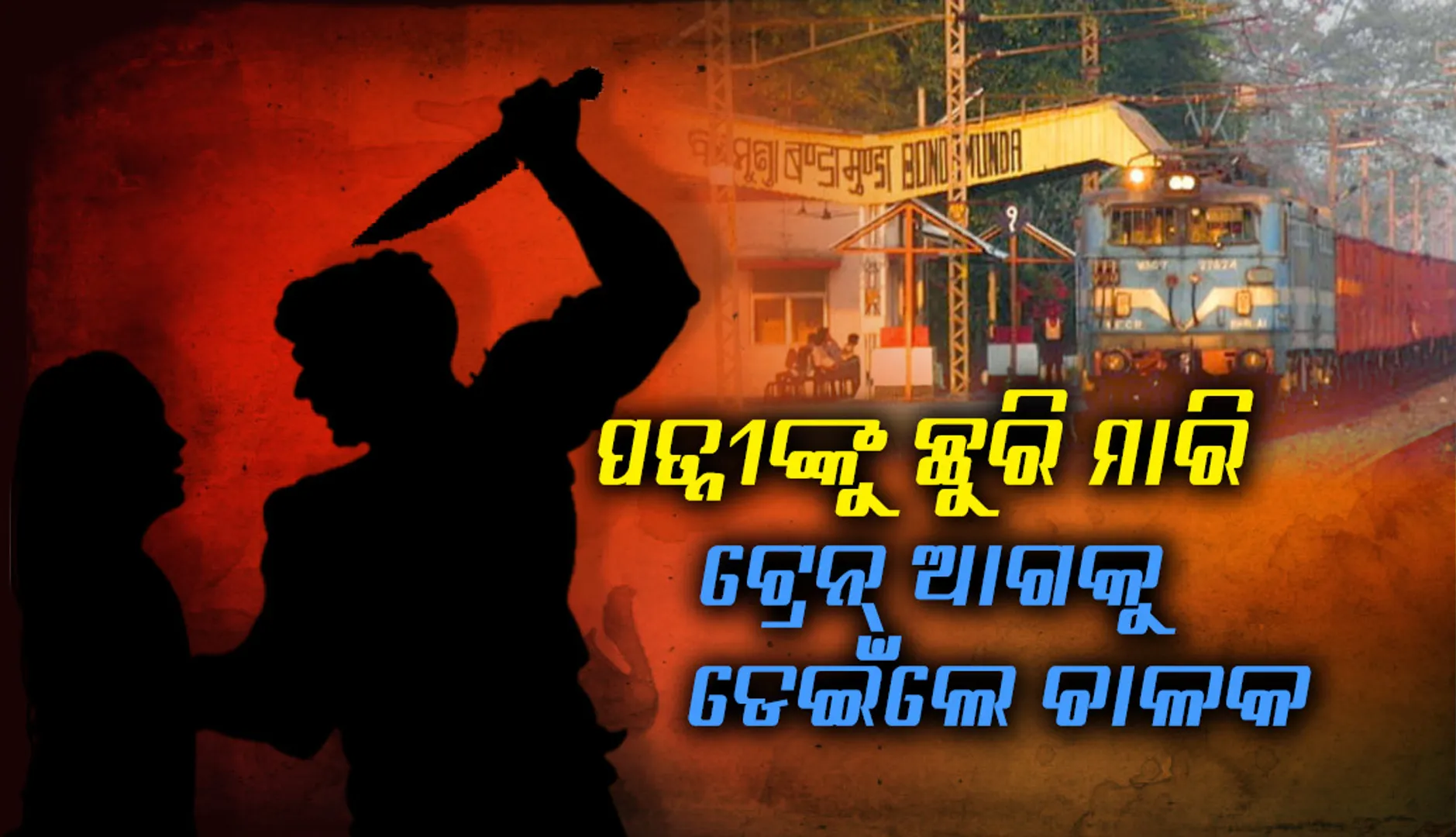 ପତ୍ନୀଙ୍କୁ ଛୁରି ମାରି ମାଲ୍‌ଗାଡ଼ି ଆଗକୁ ଡେଇଁଲେ ଟ୍ରେନ୍‌ ଚାଳକ