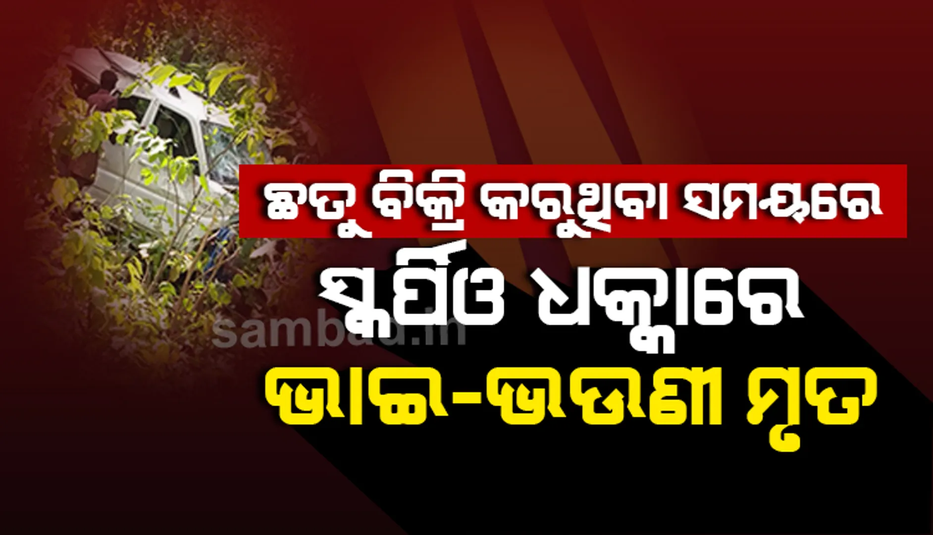 ରାଜପଥ କଡ଼ରେ ଛତୁ ବିକ୍ରି କରୁଥିଲେ ଭାଇ-ଭଉଣୀ, ବରଯାତ୍ରୀ ସ୍କର୍ପିଓ ନେଲା ଜୀବନ