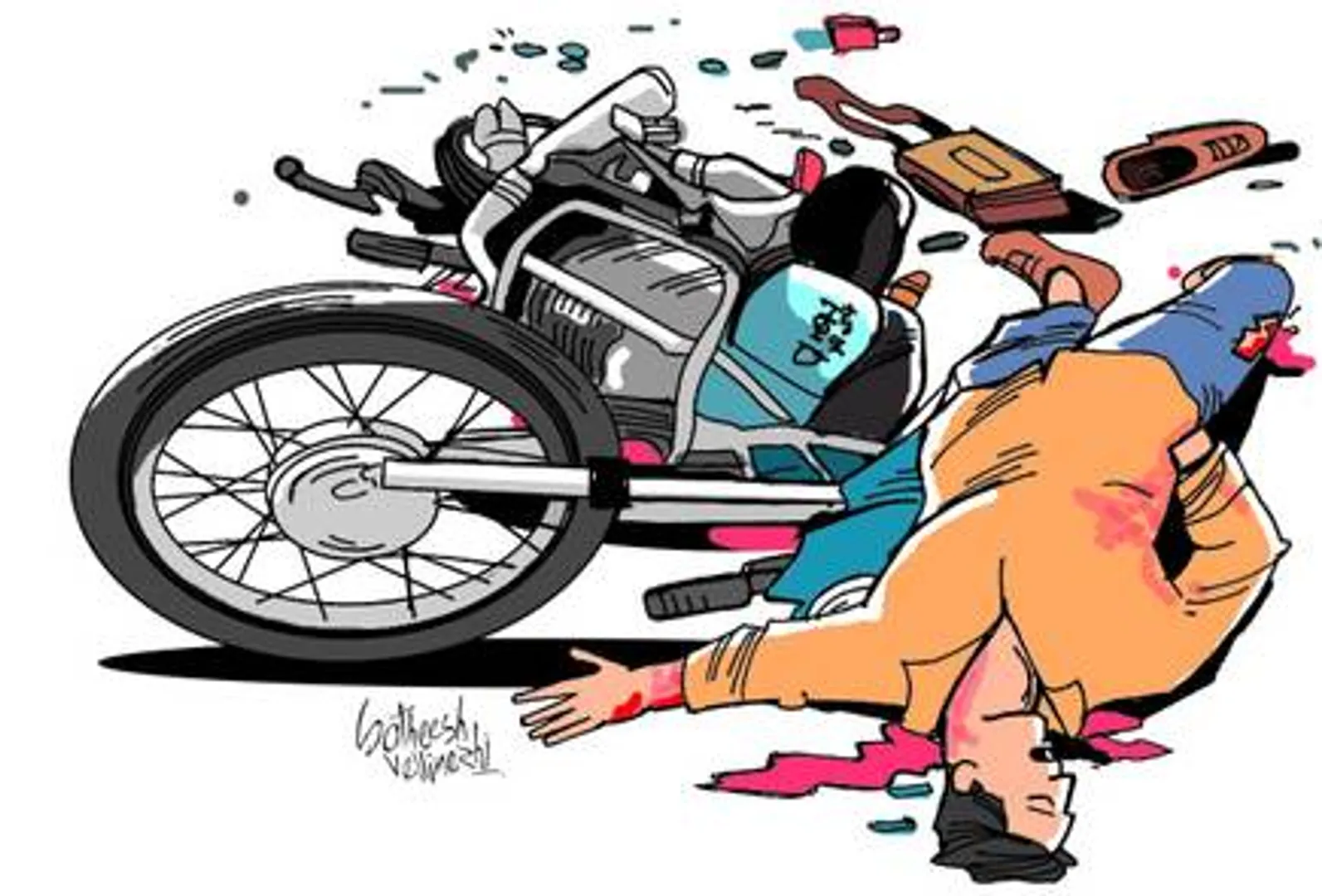 ଦୁର୍ଘଟଣାରେ ବାଇକ୍‌ ଚାଳକ ମୃତ