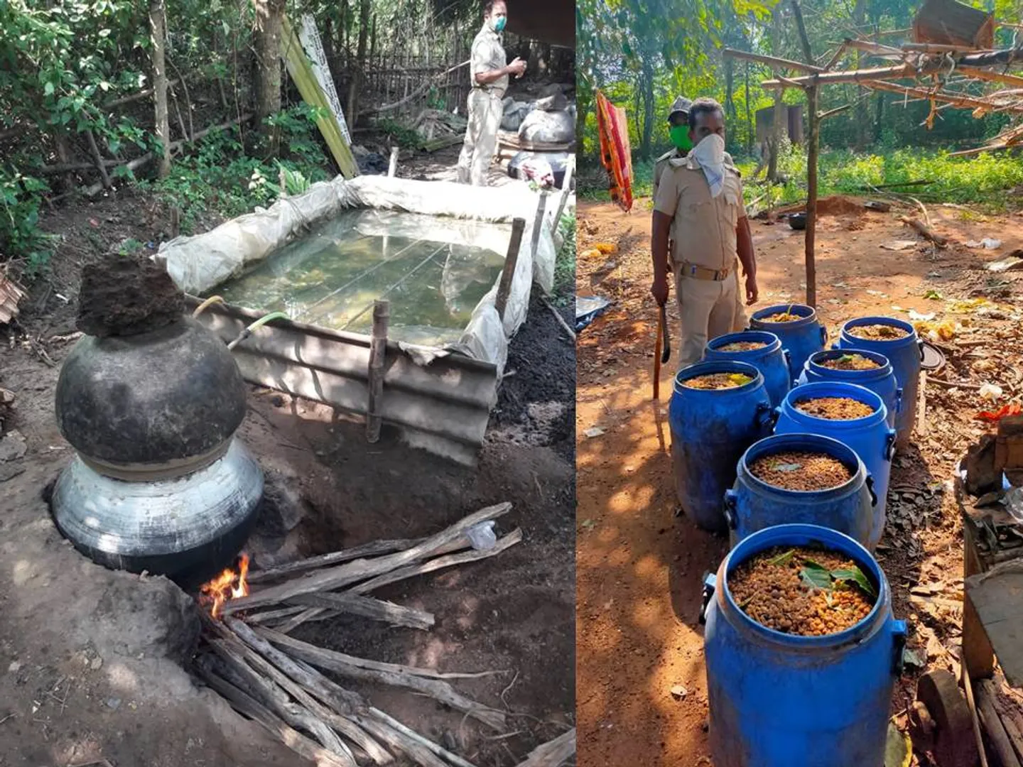 ପୁଲିସ୍‌ର ଚଢ଼ାଉ: ୫୦୦ ଲିଟର ରନ୍ଧା ମଦ ସହିତ ମଦ ପ୍ରସ୍ତୁତିରେ ବ୍ୟବହୃତ ସାମଗ୍ରୀ ଜବତ, ଛତ୍ରଭଙ୍ଗ ଦେଲେ ମଦ ମାଫିଆ