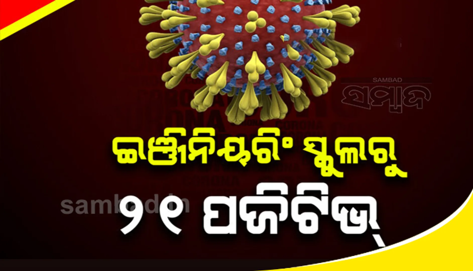 ଇଞ୍ଜିନିୟରିଂ ସ୍କୁଲରେ ୧୩ ଶିକ୍ଷକଙ୍କ ସମେତ ୨୧ ଜଣ କରୋନା ପଜିଟିଭ୍ ଚିହ୍ନଟ