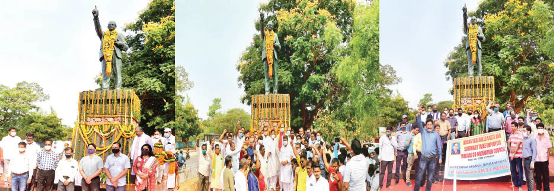 ଜୟନ୍ତୀରେ ଭୁବନେଶ୍ୱରସ୍ଥିତ ପ୍ରତିମୂର୍ତିରେ ଶ୍ରଦ୍ଧାଞ୍ଜଳି ଅର୍ପଣ