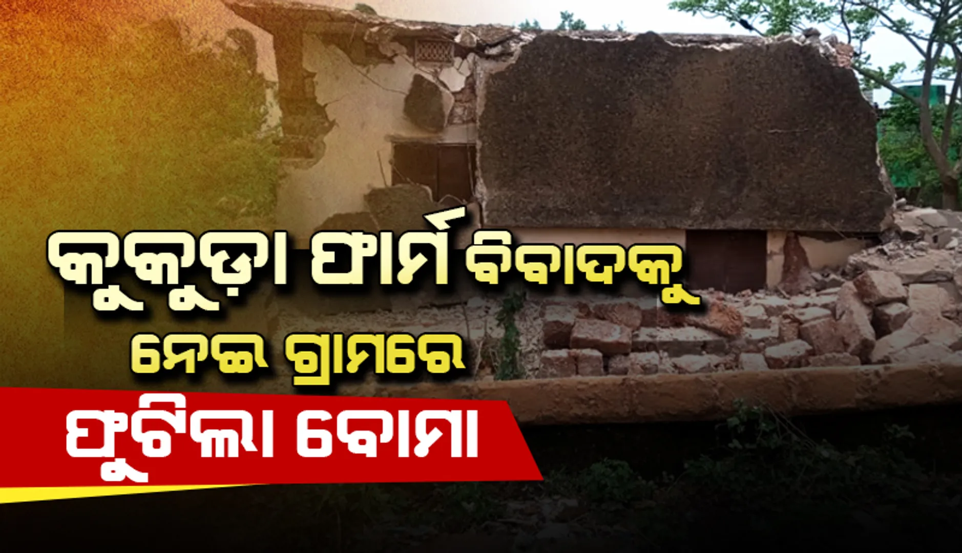କୁକୁଡ଼ା ଫାର୍ମକୁ ନେଇ ବିବାଦ, ଗ୍ରାମରେ ଫୁଟିଲା ବୋମା