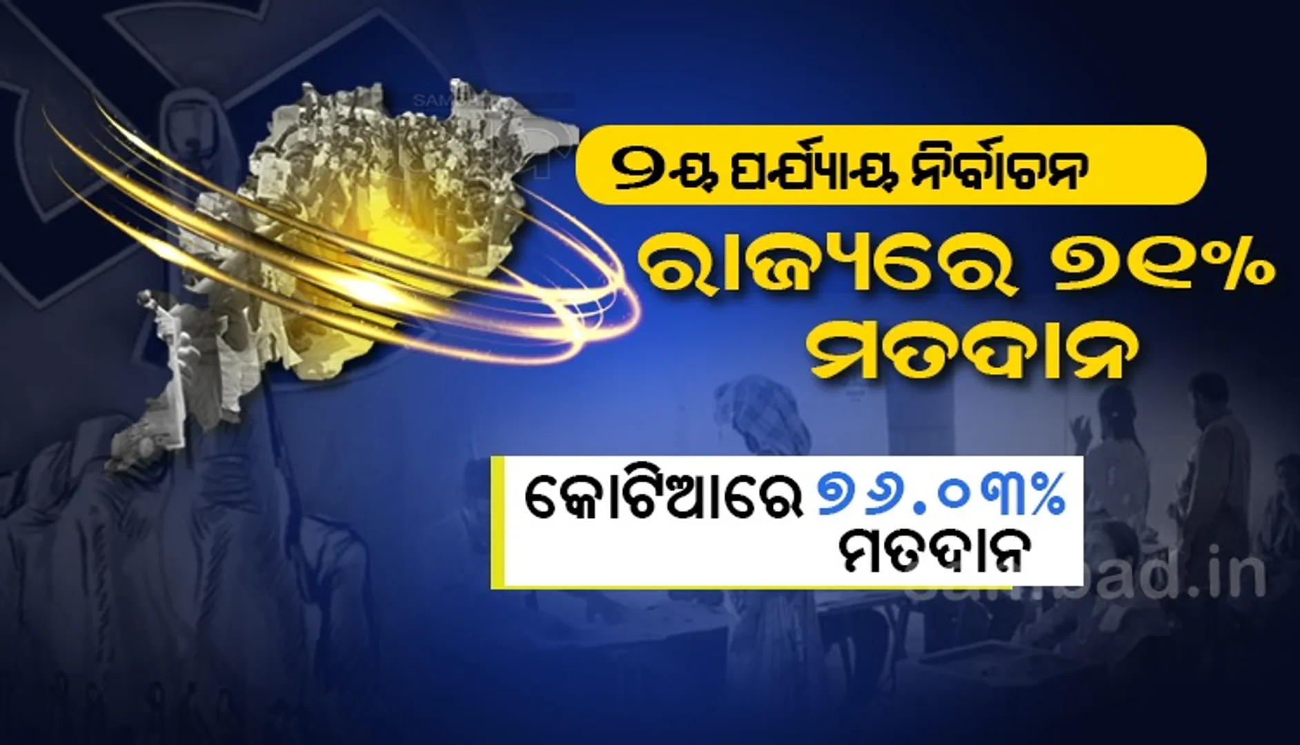 ପଞ୍ଚାୟତ ନିର୍ବାଚନ: ୨ୟ ପର୍ଯ୍ୟାୟରେ ୭୧ ପ୍ରତିଶତ ମତଦାନ, କୋଟିଆରେ ୭୬.୦୩% ଭୋଟିଂ