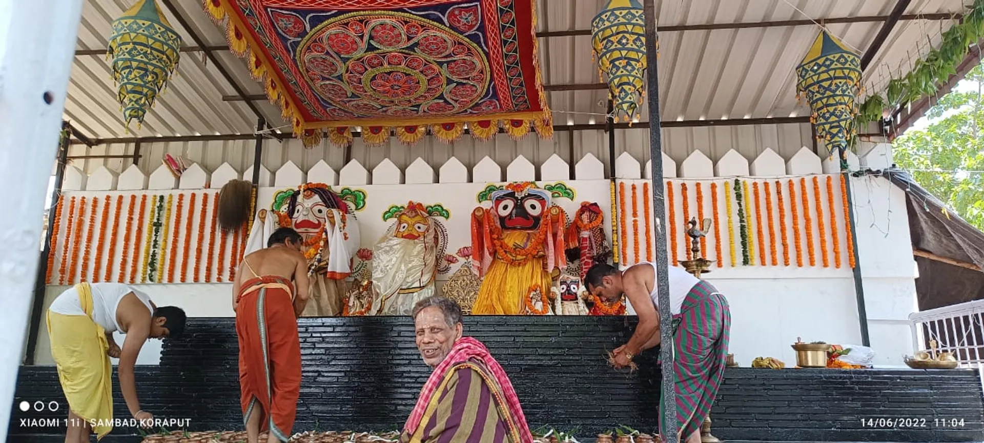 କୋରାପୁଟ: ସାବରଶ୍ରୀକ୍ଷେତ୍ରର ସ୍ନାନବେଦୀରେ ଶ୍ରୀଜିଉ